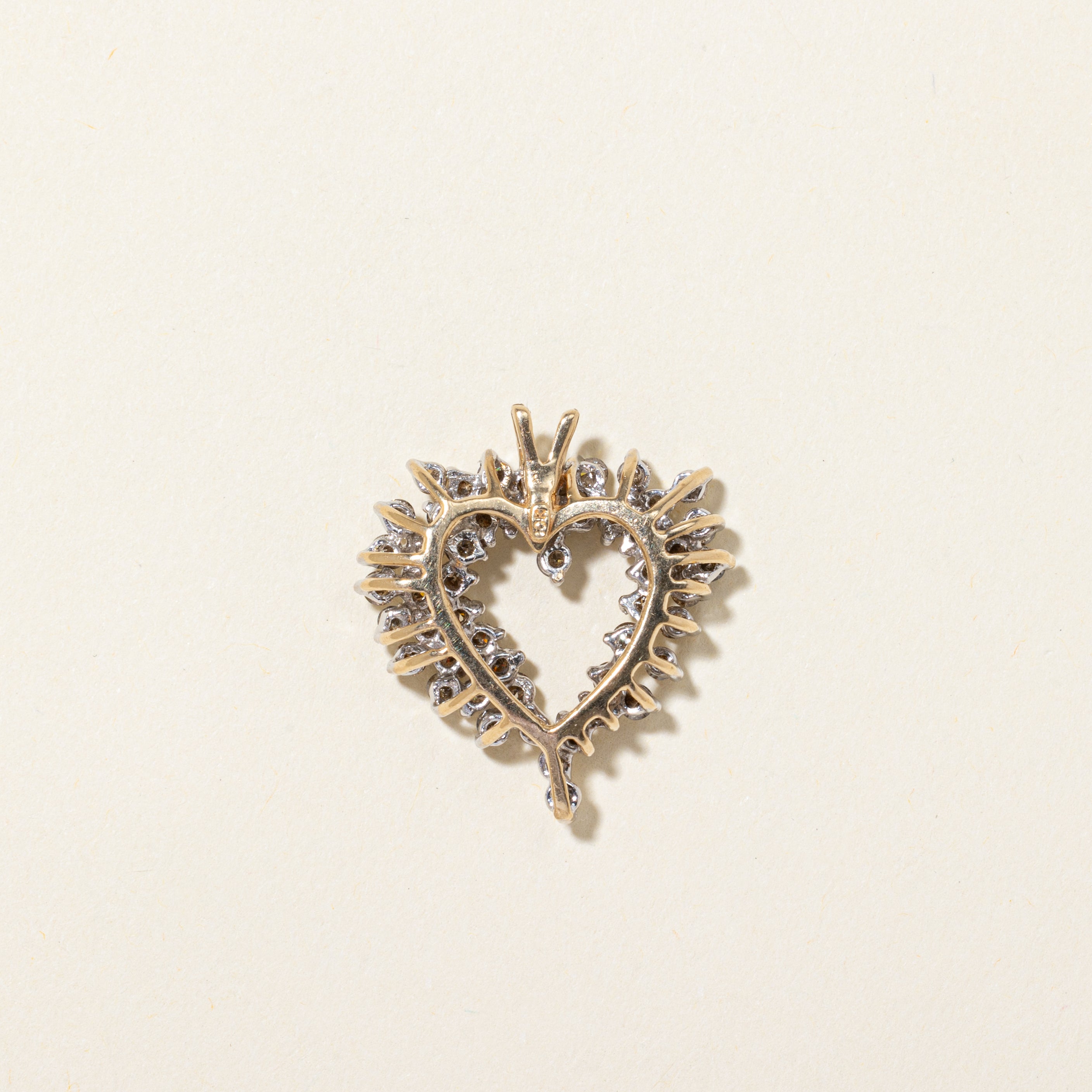 Light Yellow Diamond Heart Pendant | 1.50ctw