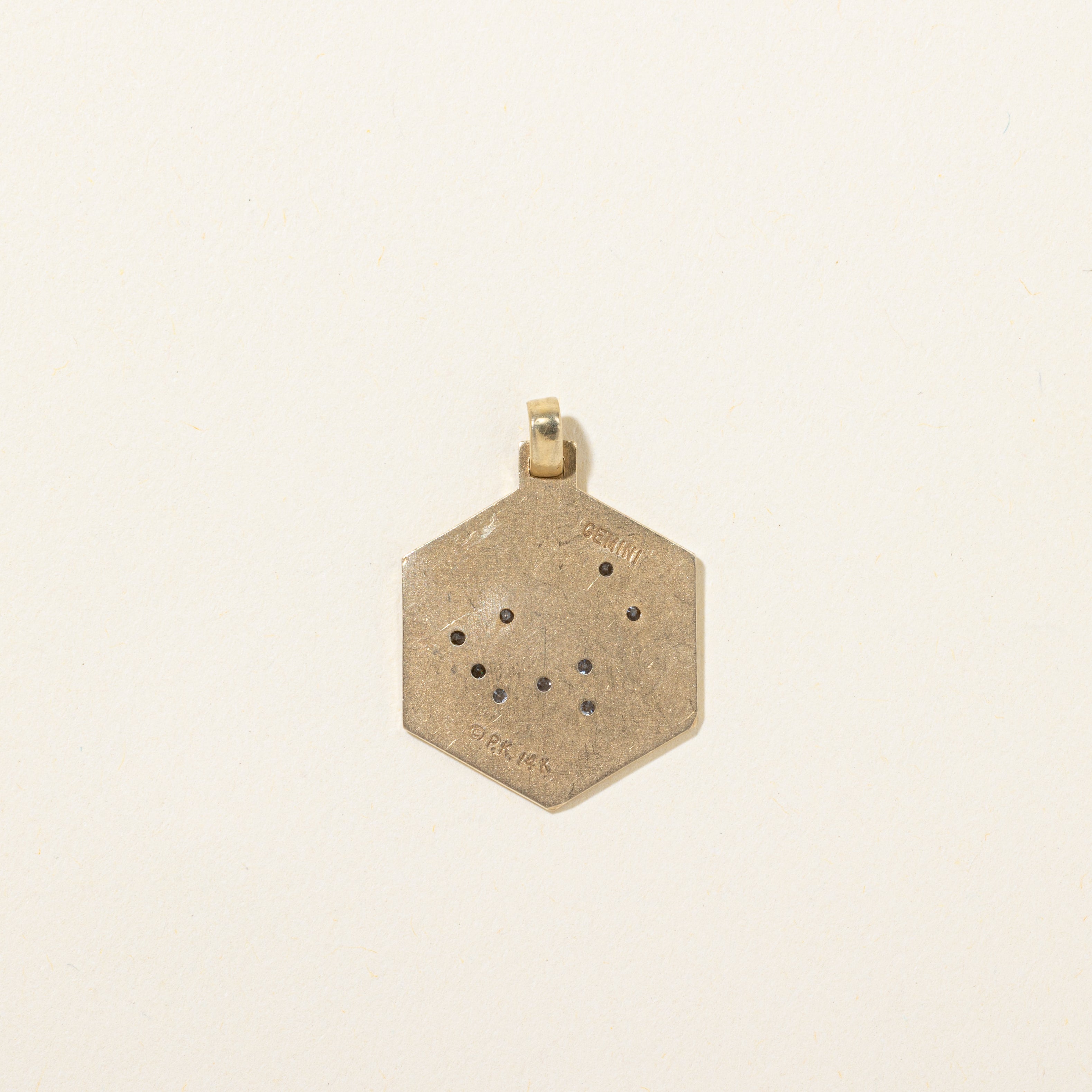 Diamond Gemini Constellation Zodiac Pendant | 0.10ctw