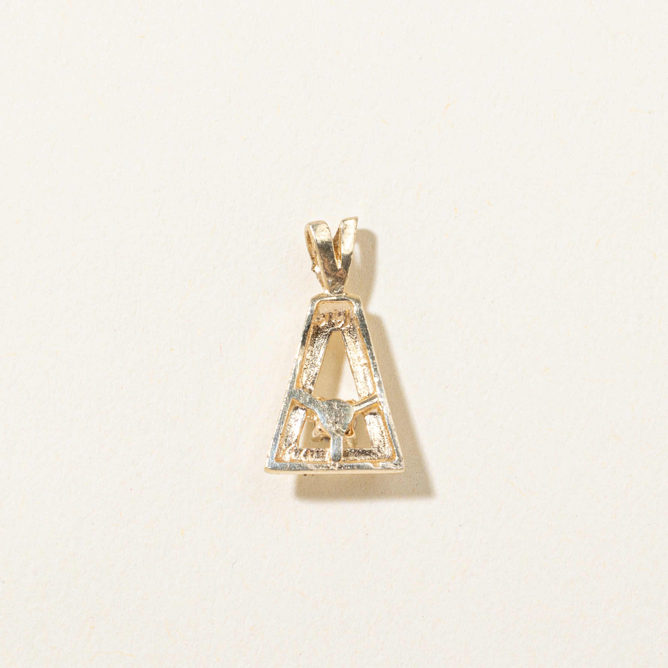 Single Diamond Triangle Pendant | 0.005ct