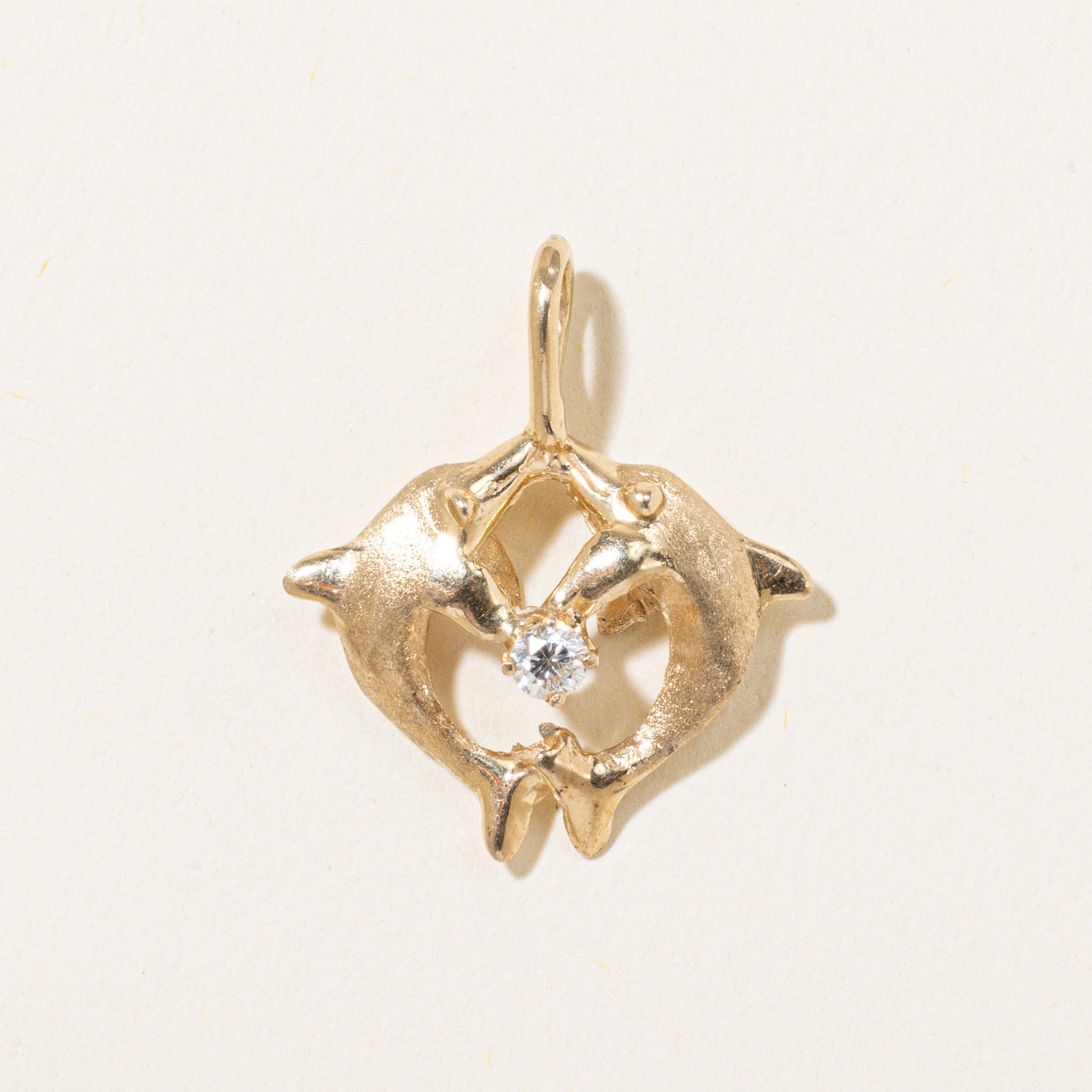 Diamond Double Dolphin Pendant | 0.09ct