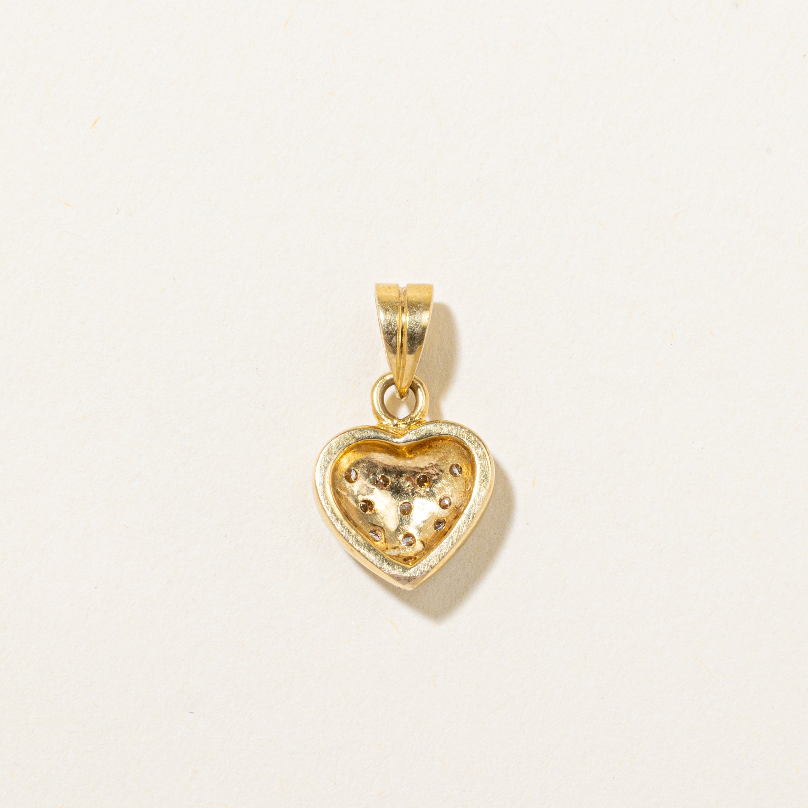 Pavé Set Diamond Heart Pendant | 0.10ctw