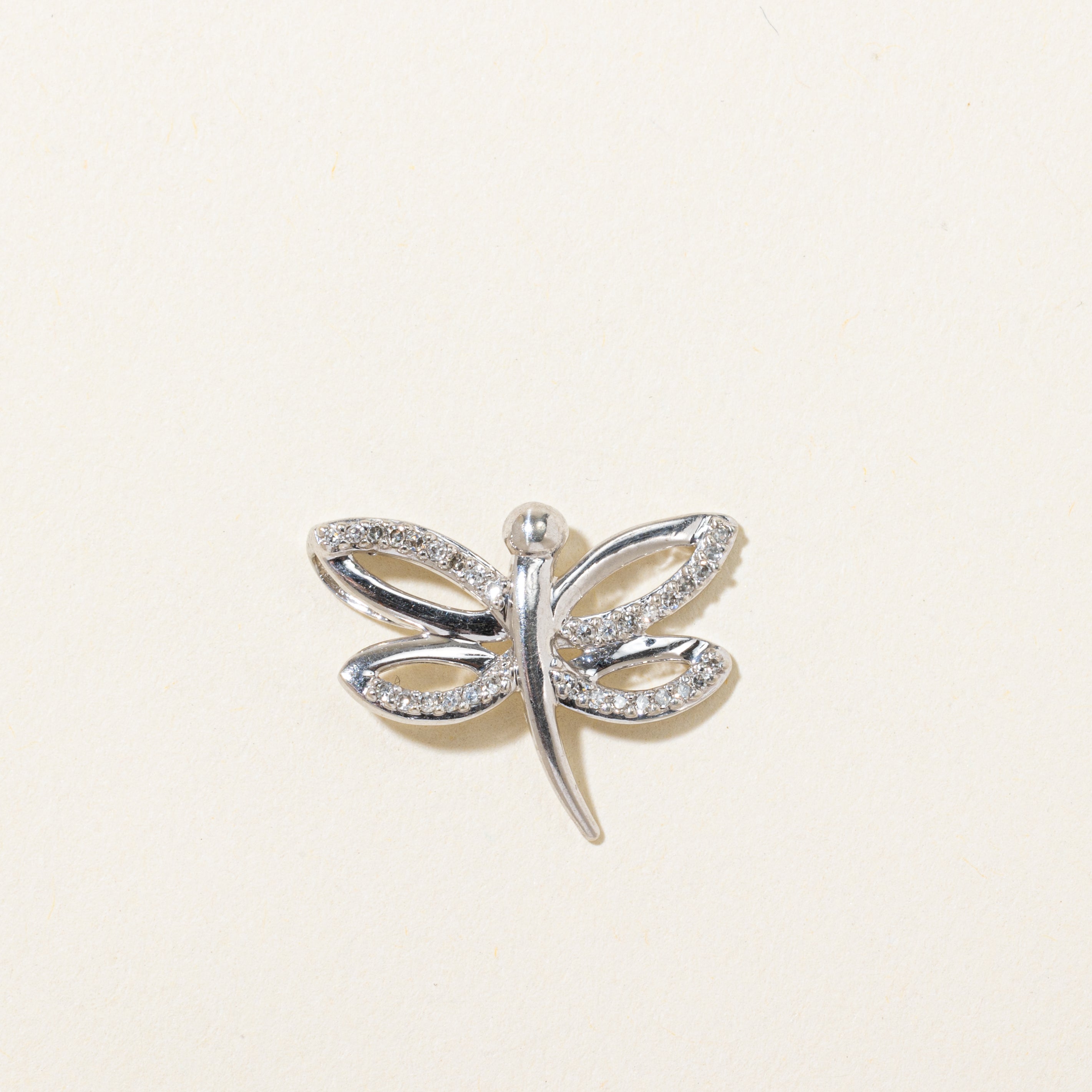 Diamond Dragonfly Pendant | 0.10ctw