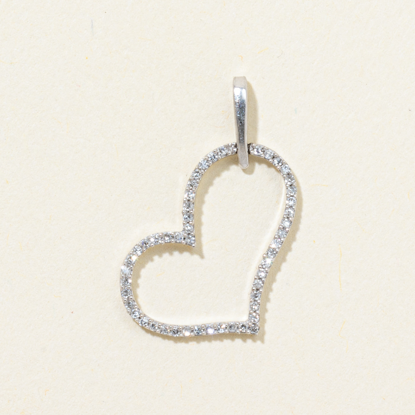 Eternity Diamond Open Oblong Heart Pendant | 0.05ctw