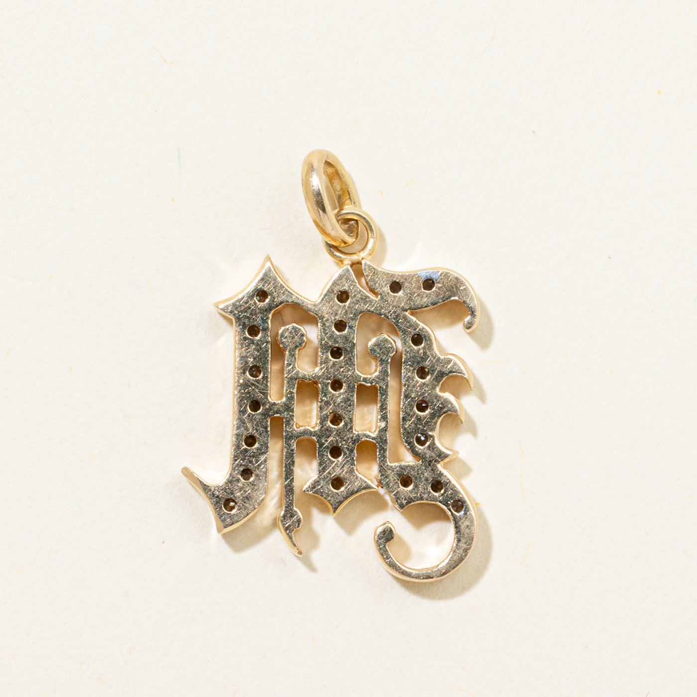 Diamond "M" Initial Charm | 0.16ctw