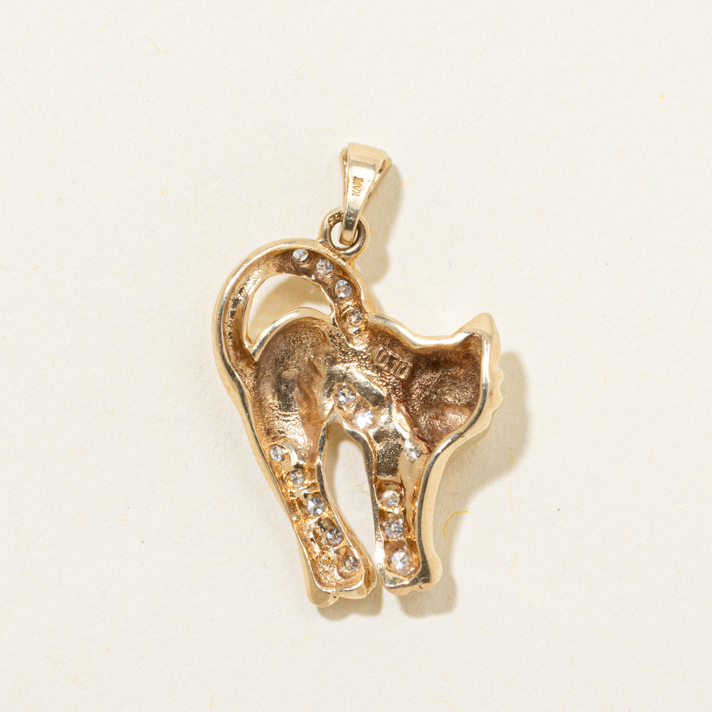 Diamond Cat Pendant | 0.10ctw