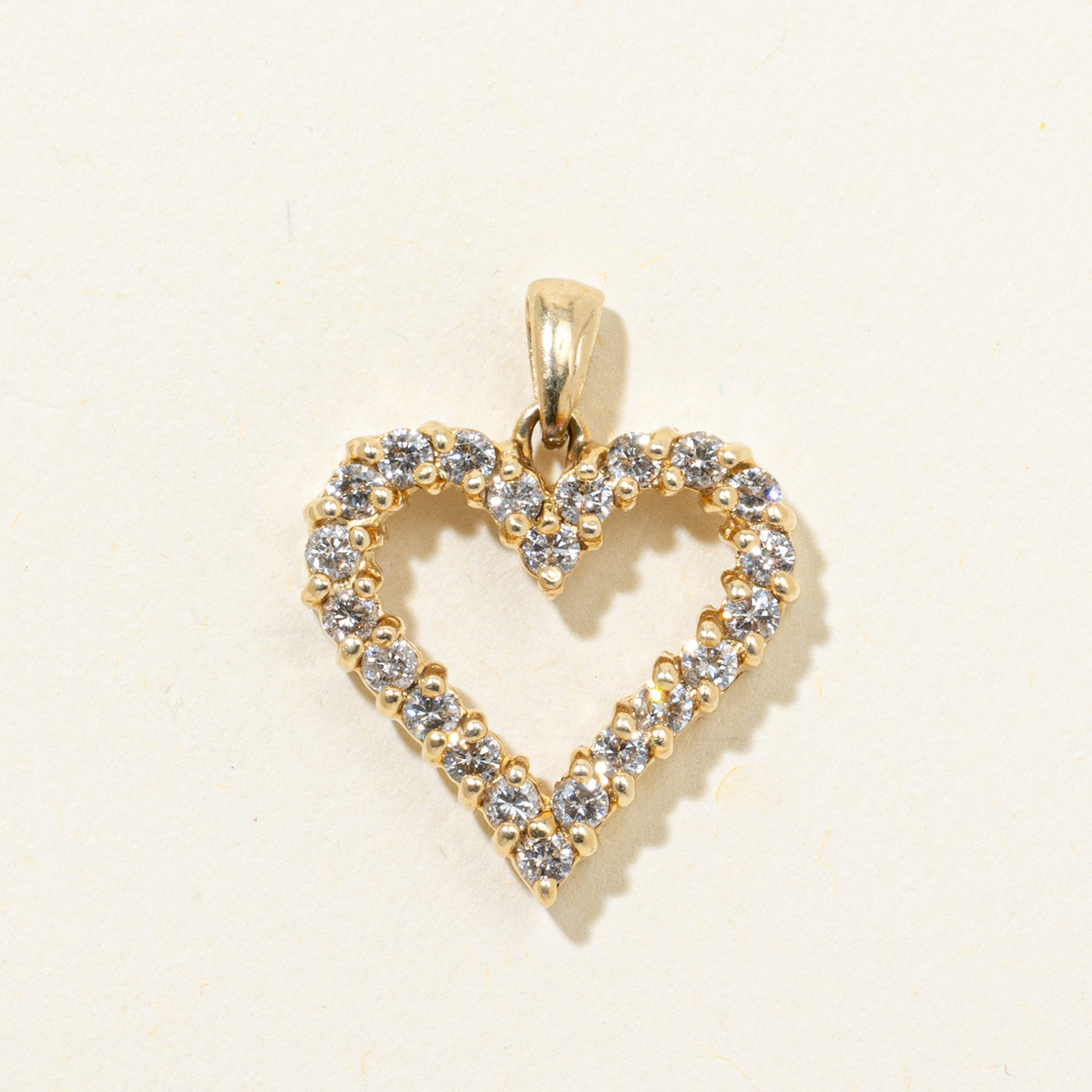 Eternity Diamond Open Heart Pendant | 0.66ctw