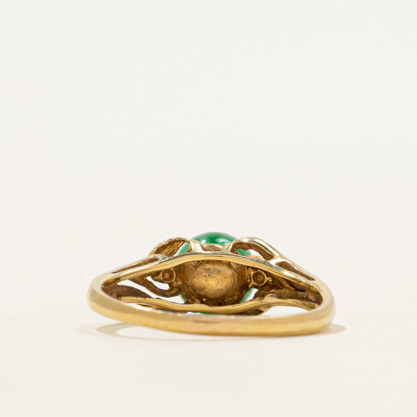 Jadeite & Diamond Tapered Ring | 2.30ct, 0.04ctw | SZ 7.25