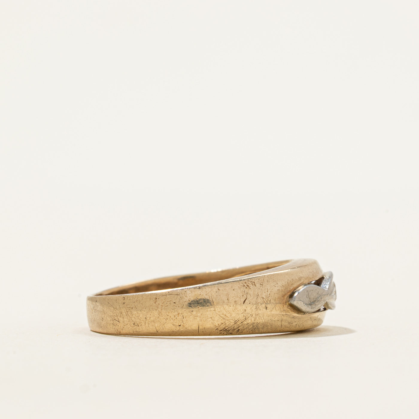 Two-Tone Diamond Band | 0.02ct | SZ 10.25