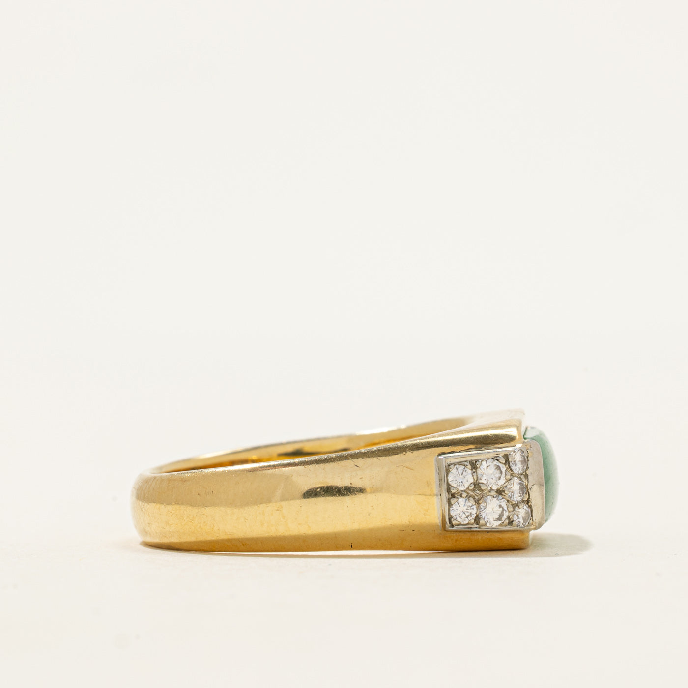 18k East West Jadeite & Diamond Ring | 2.24ct, 0.36ctw | SZ 11.5
