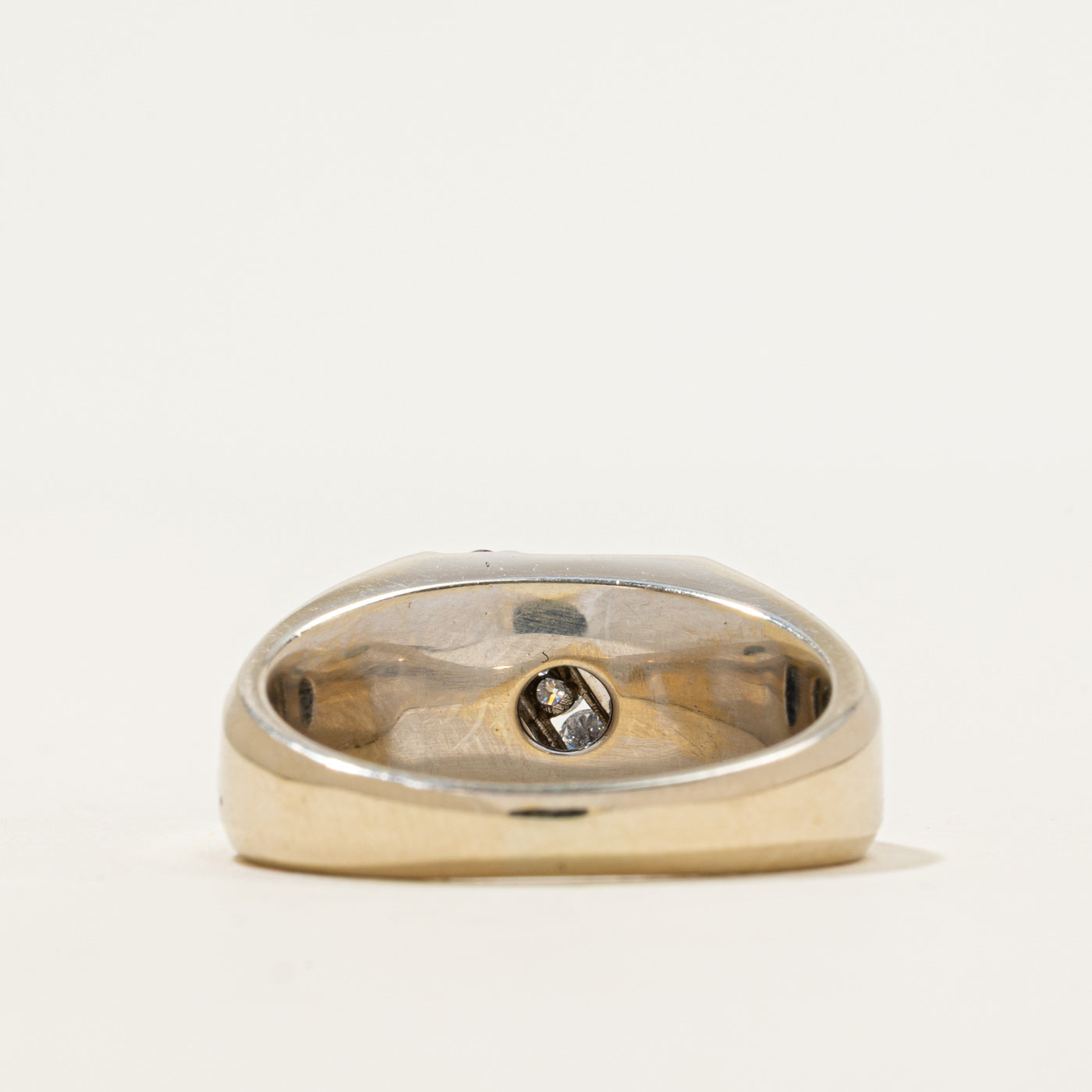18k Onyx & Diagonal Diamond Octagon Signet Ring | 2.10ctw, 0.15ctw | SZ 9.5