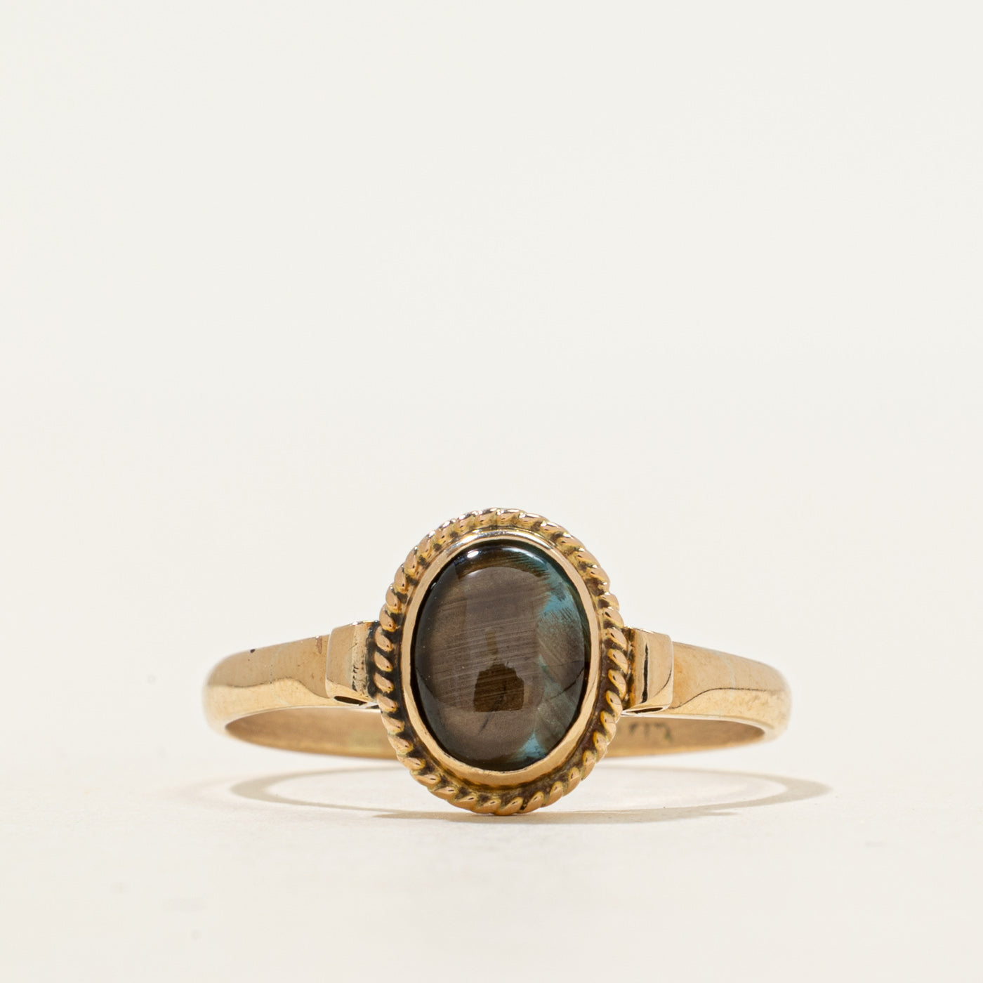Bezel Set Dyed Tiger's Eye Ring | SZ 8