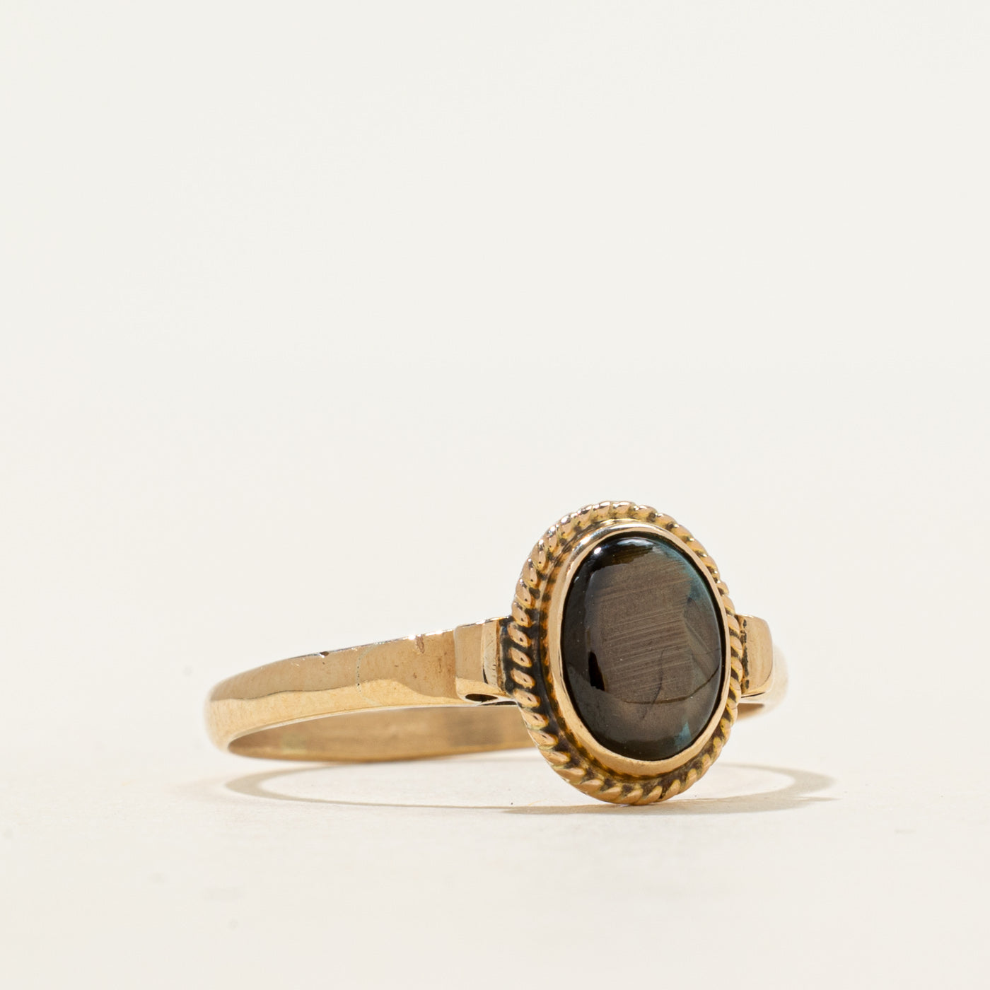 Bezel Set Dyed Tiger's Eye Ring | SZ 8
