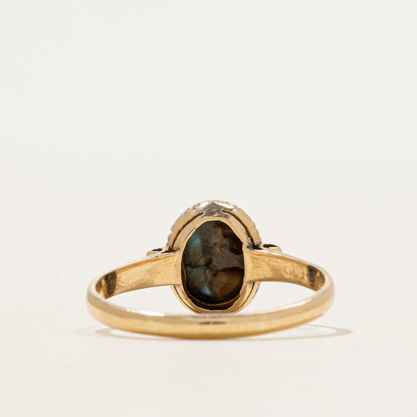 Bezel Set Dyed Tiger's Eye Ring | SZ 8