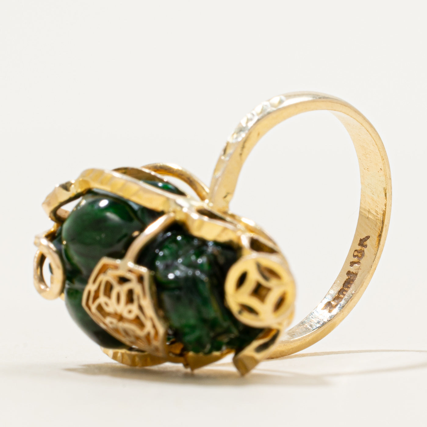 Raw Jadeite Openwork Abstract Ring | 9.00ct | SZ 5.5