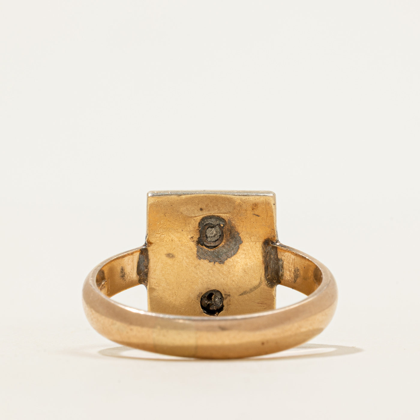 Bague initiale « ME » en onyx et diamants | 3,48 ct, 0,01 ct | Taille 9,5