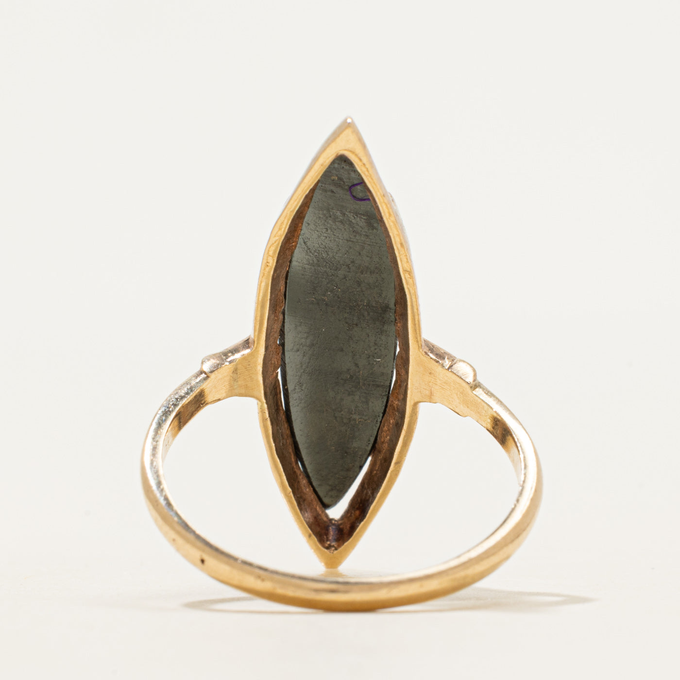 Hematite Navette Ring | 3.84ct | SZ 9