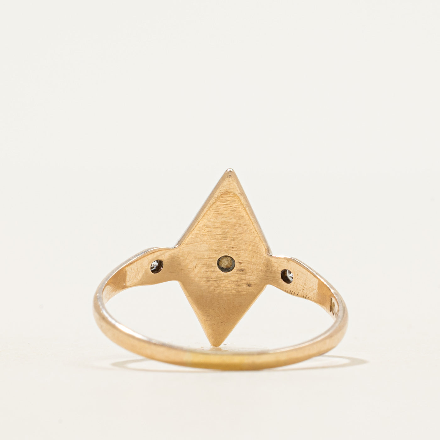 Onyx & Diamond Masonic Eastern Star Ring | 0.75ct, 0.04ctw | SZ 7