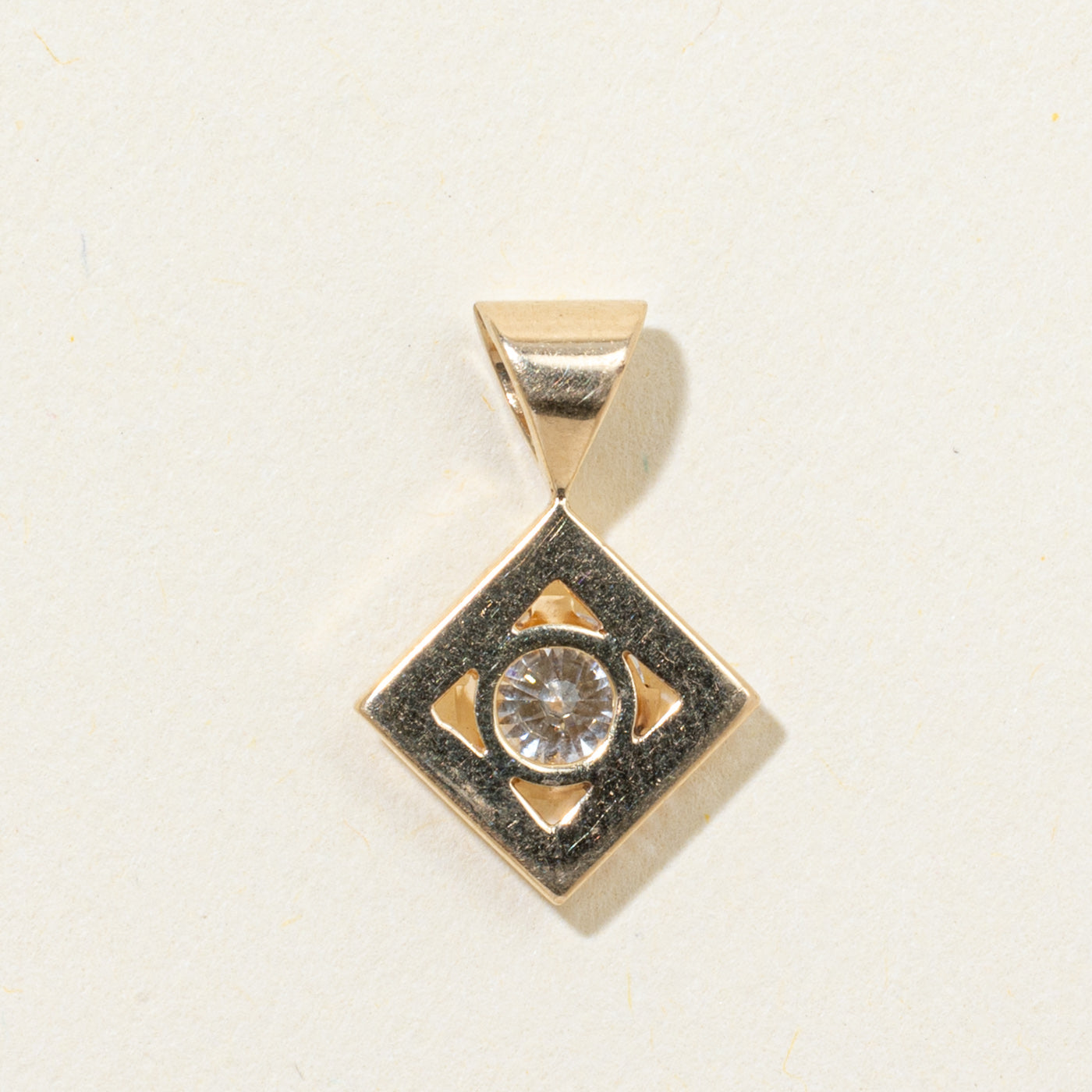 Solitaire Diamond Framed Pendant | 0.44ct