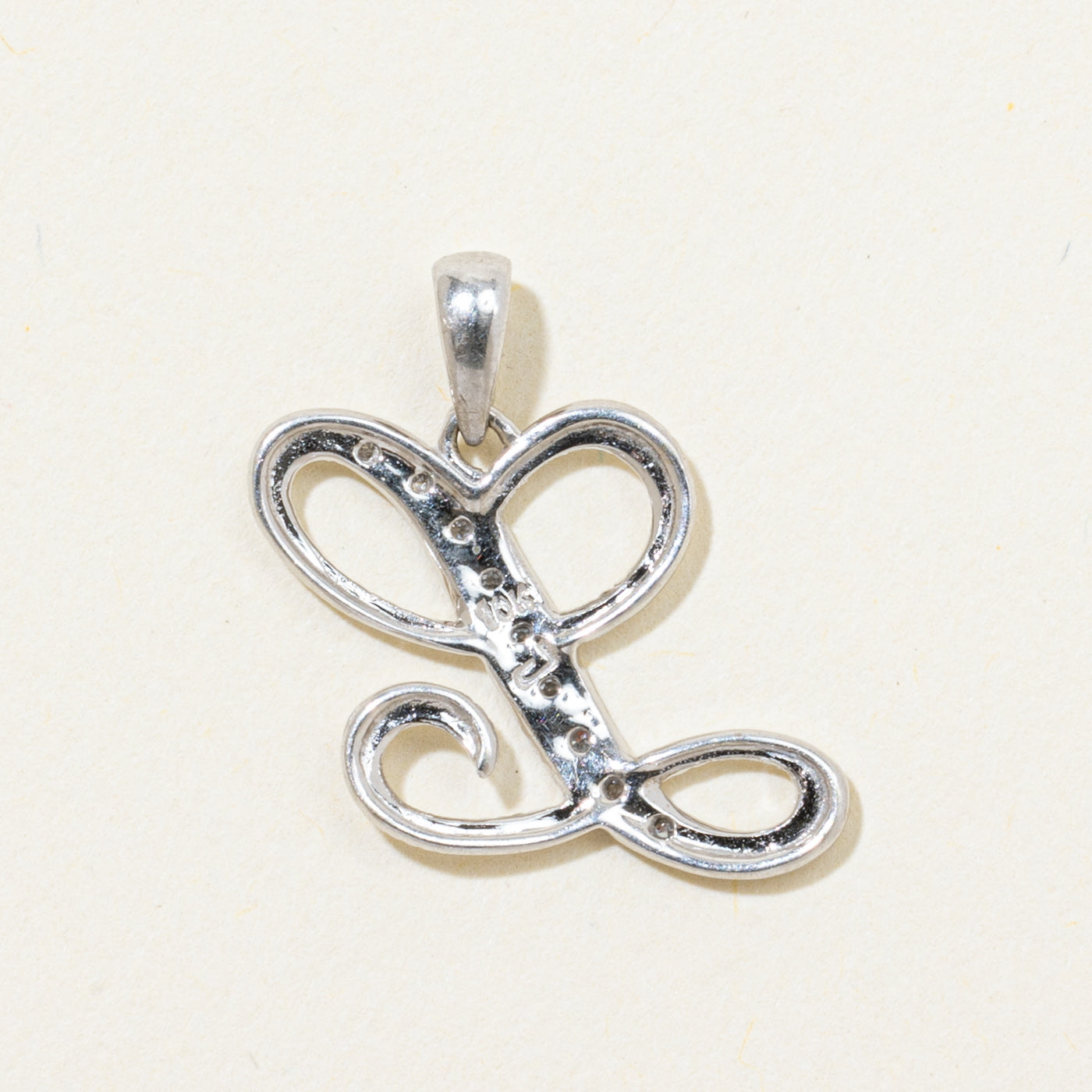 Diamond "L" Initial Pendant | 0.03ctw