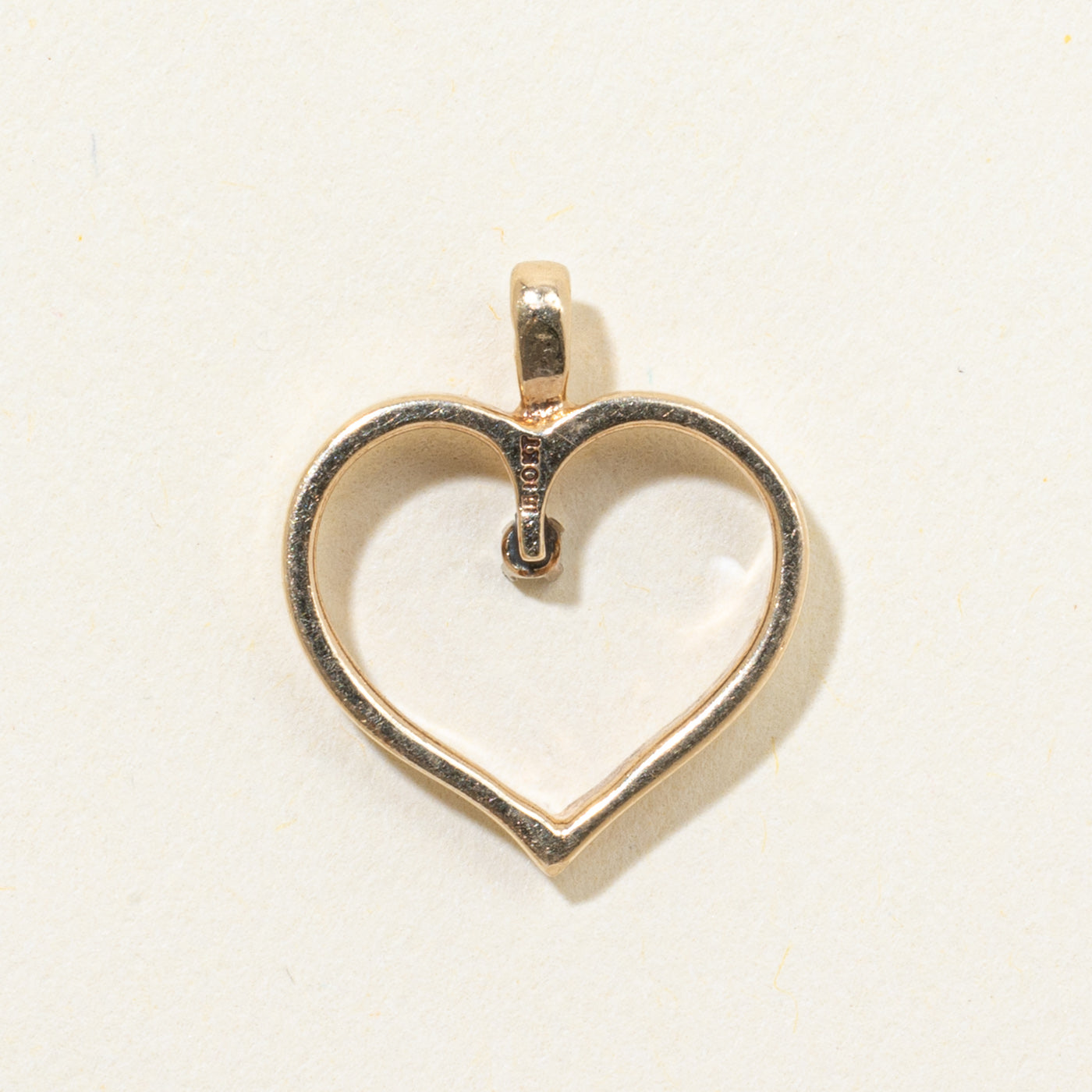 Diamond Plain Open Heart Pendant | 0.02ct