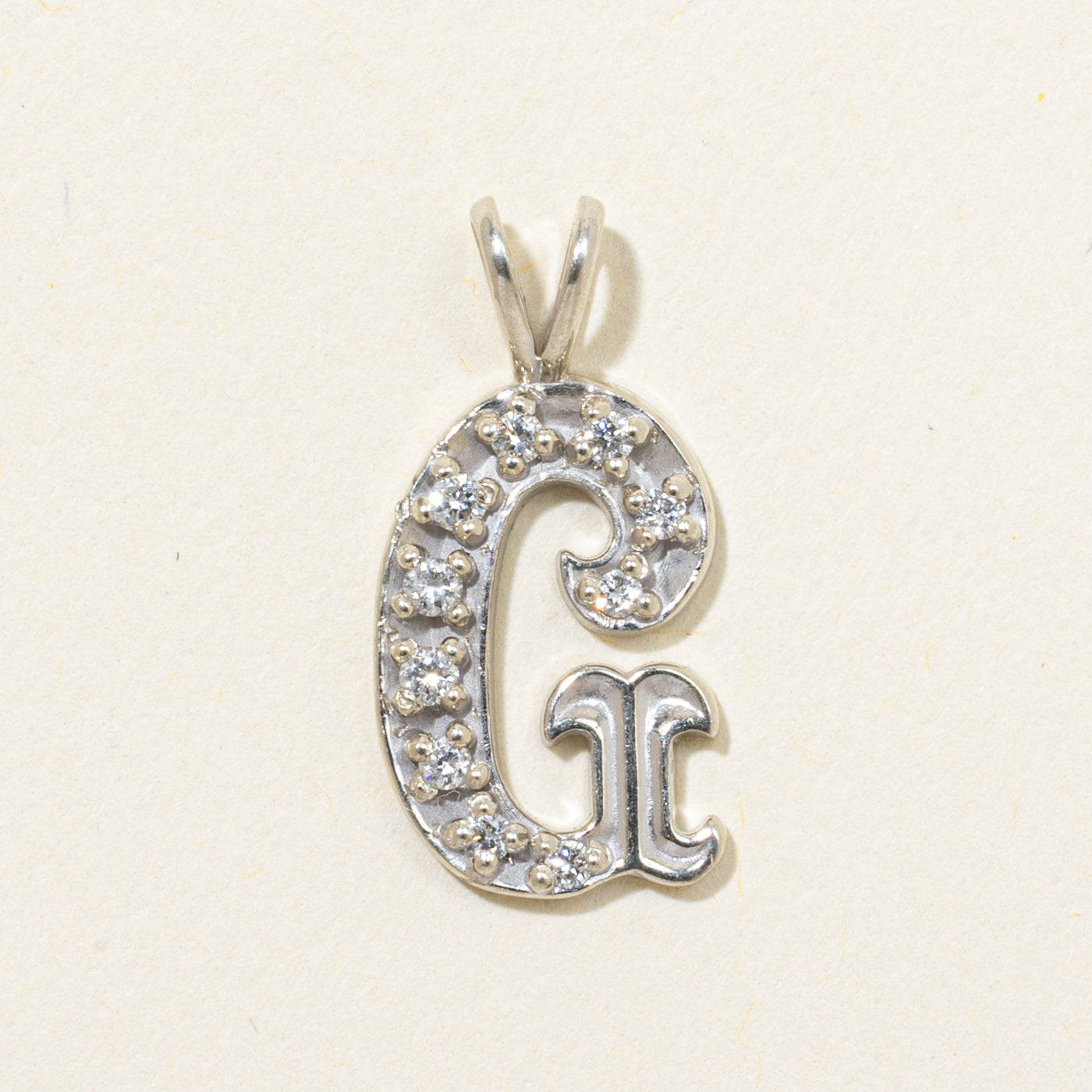 Diamond "G" Initial Pendant | 0.13ctw