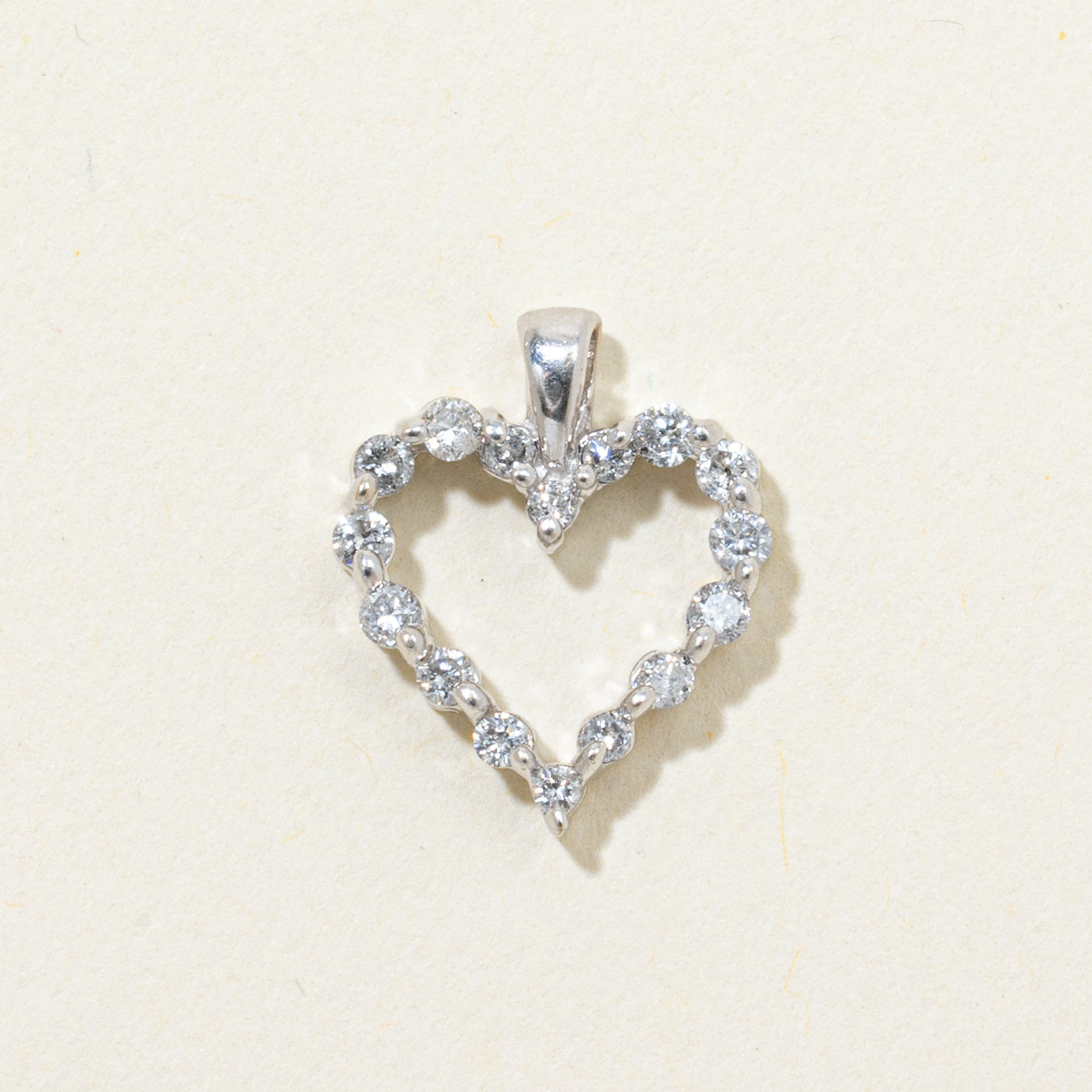Eternity Diamond Open Heart Pendant | 0.25ctw