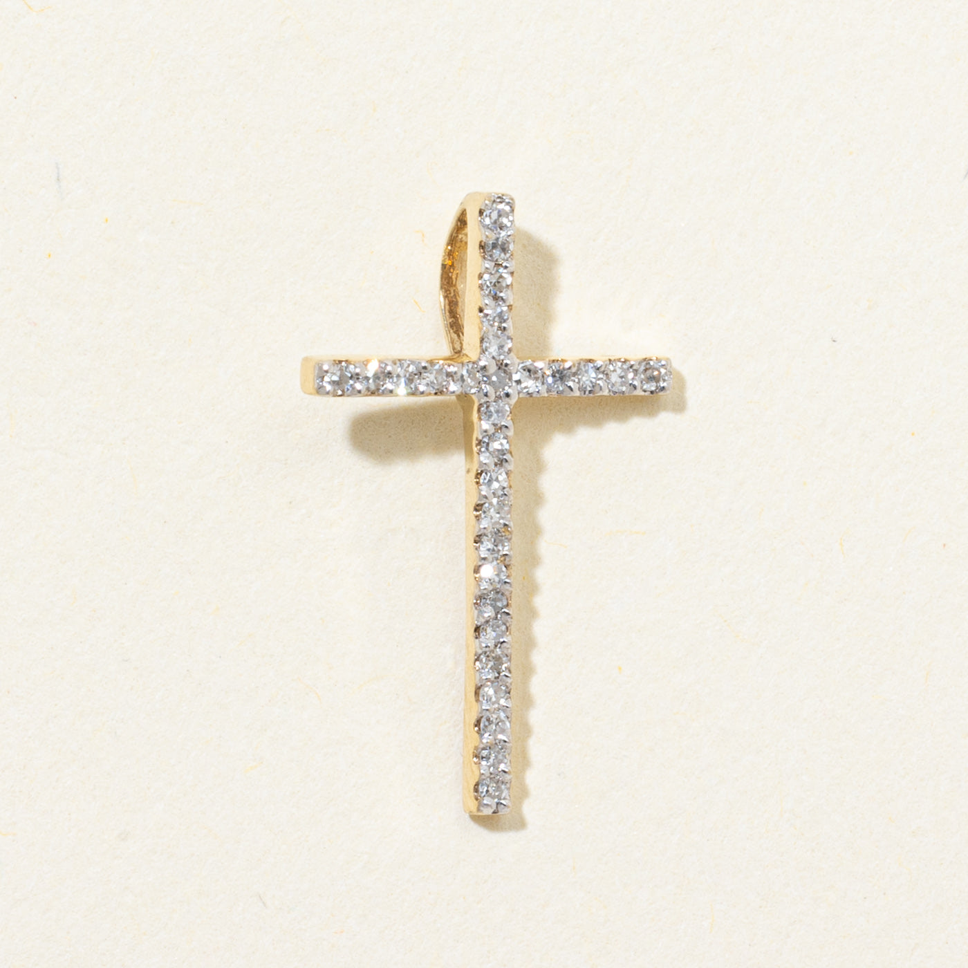 Pave Set Diamond Cross Pendant | 0.12ctw