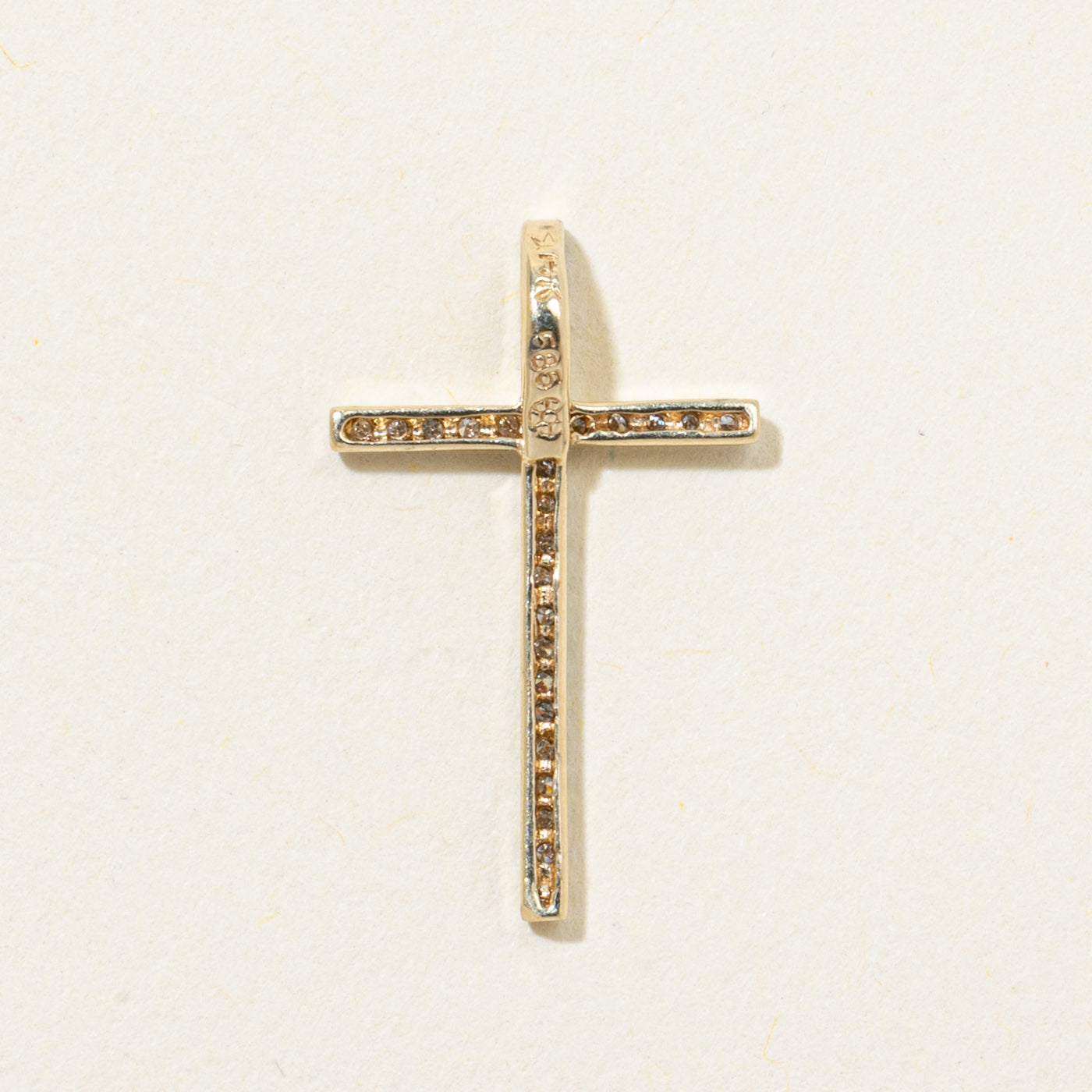 Pave Set Diamond Cross Pendant | 0.12ctw