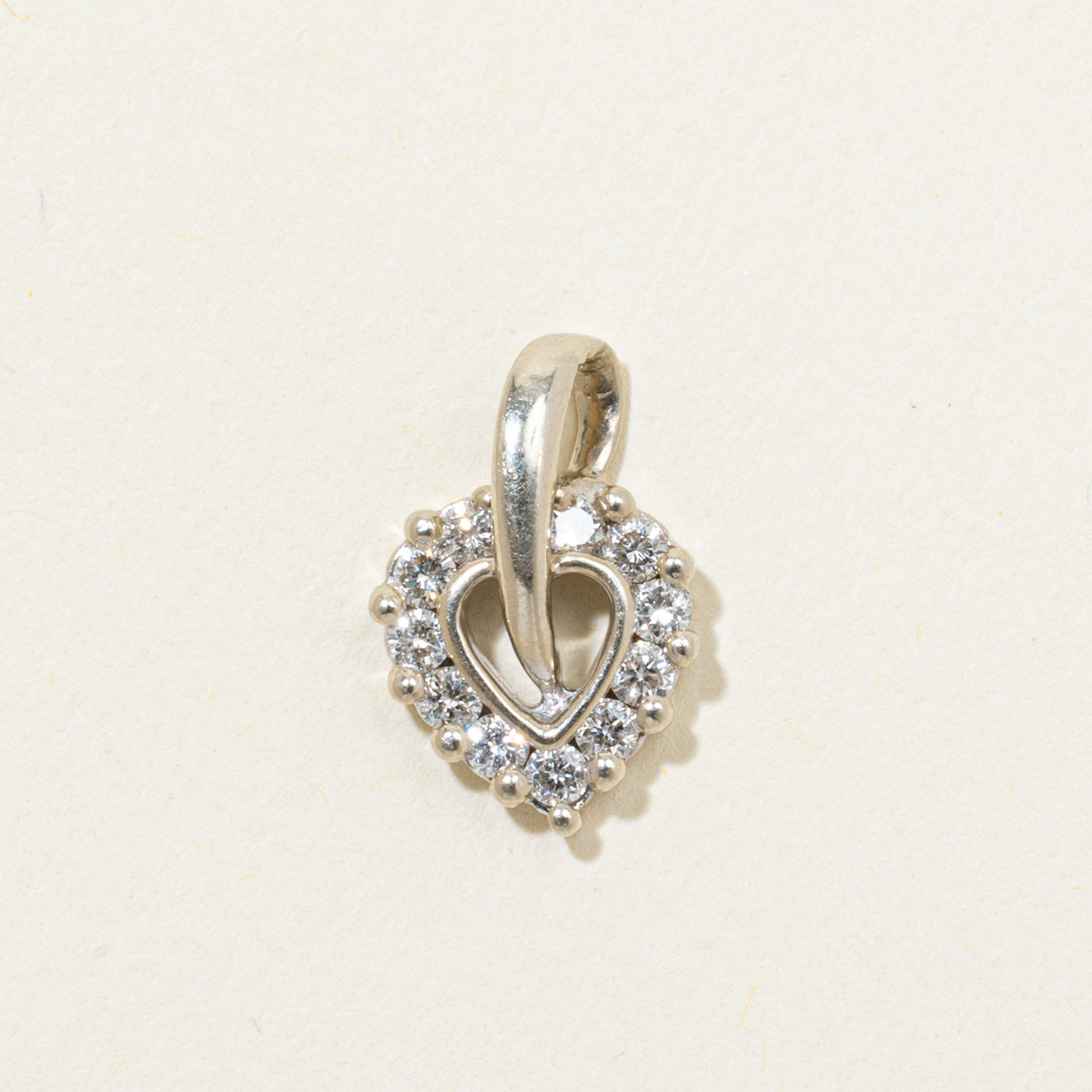 Eternity Diamond Heart Pendant | 0.26ctw