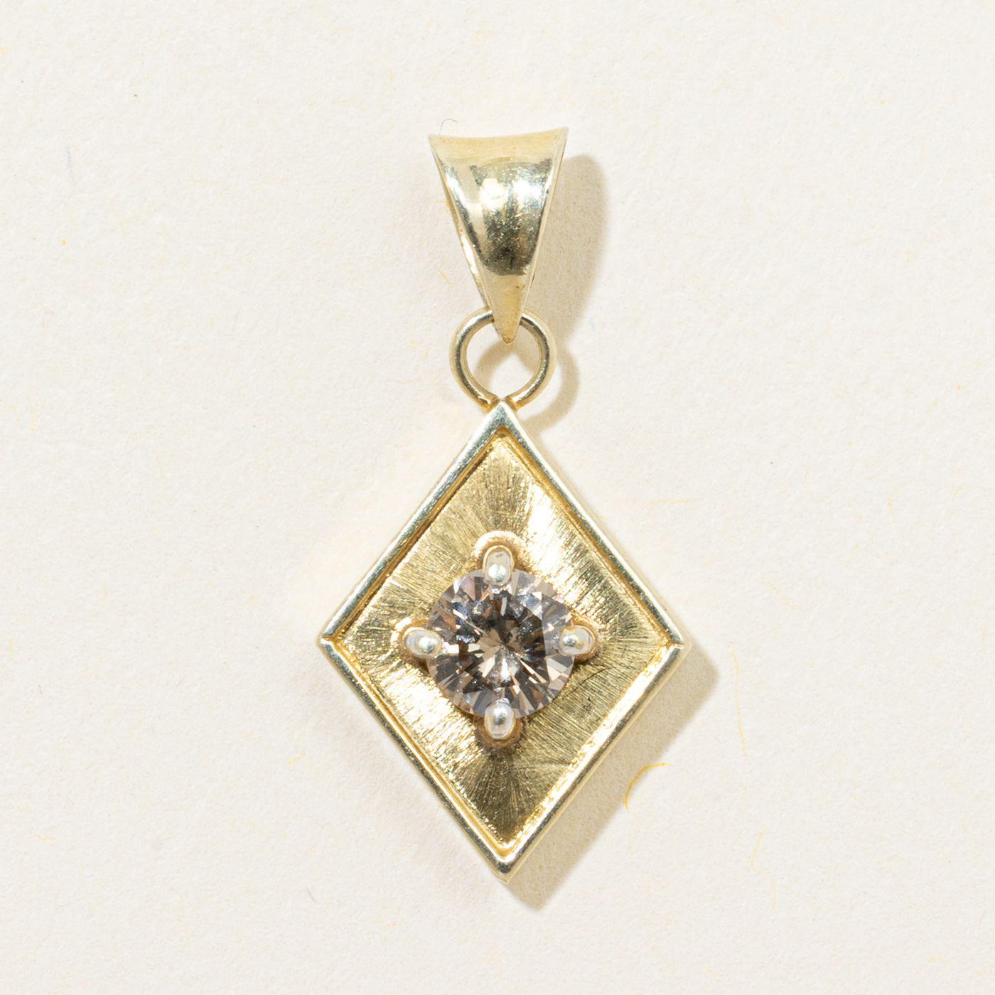 Solitaire Diamond Rhombus Pendant | 0.37ct