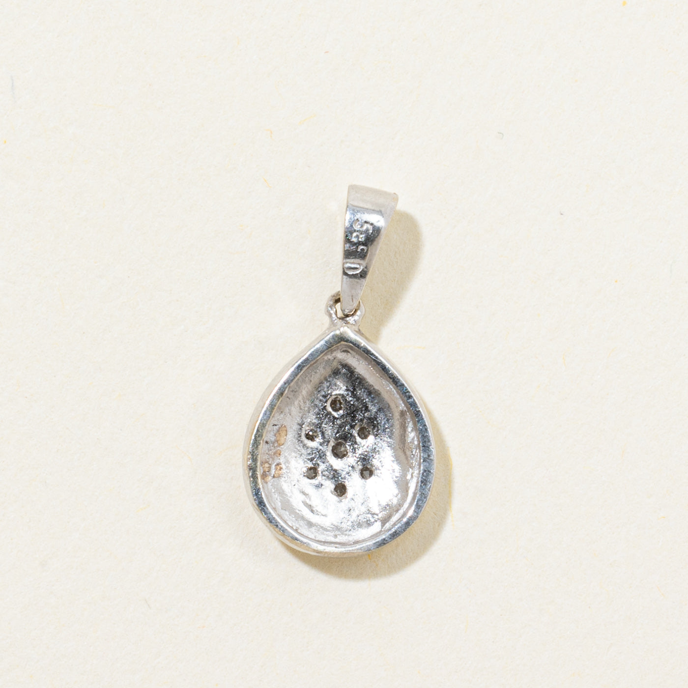 Diamond Cluster Pear Shaped Pendant | 0.10ctw