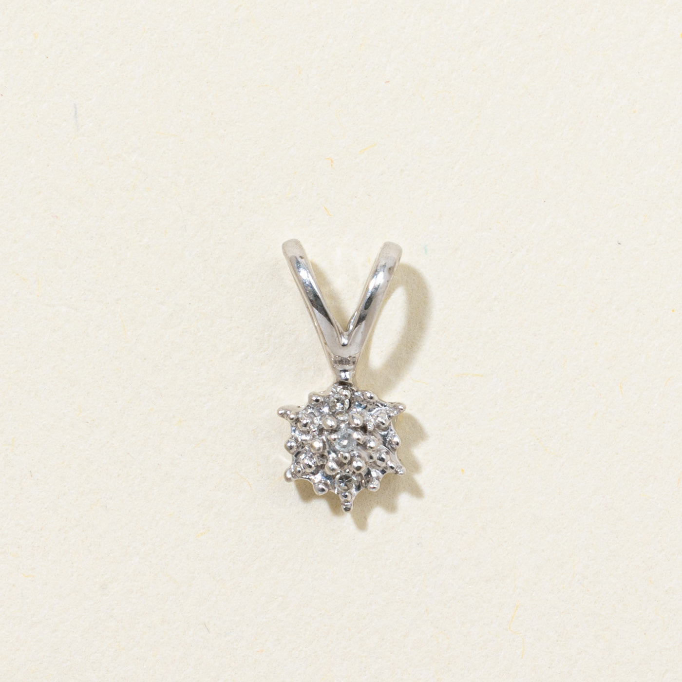 Diamond Cluster Petal Pendant | 0.02ctw