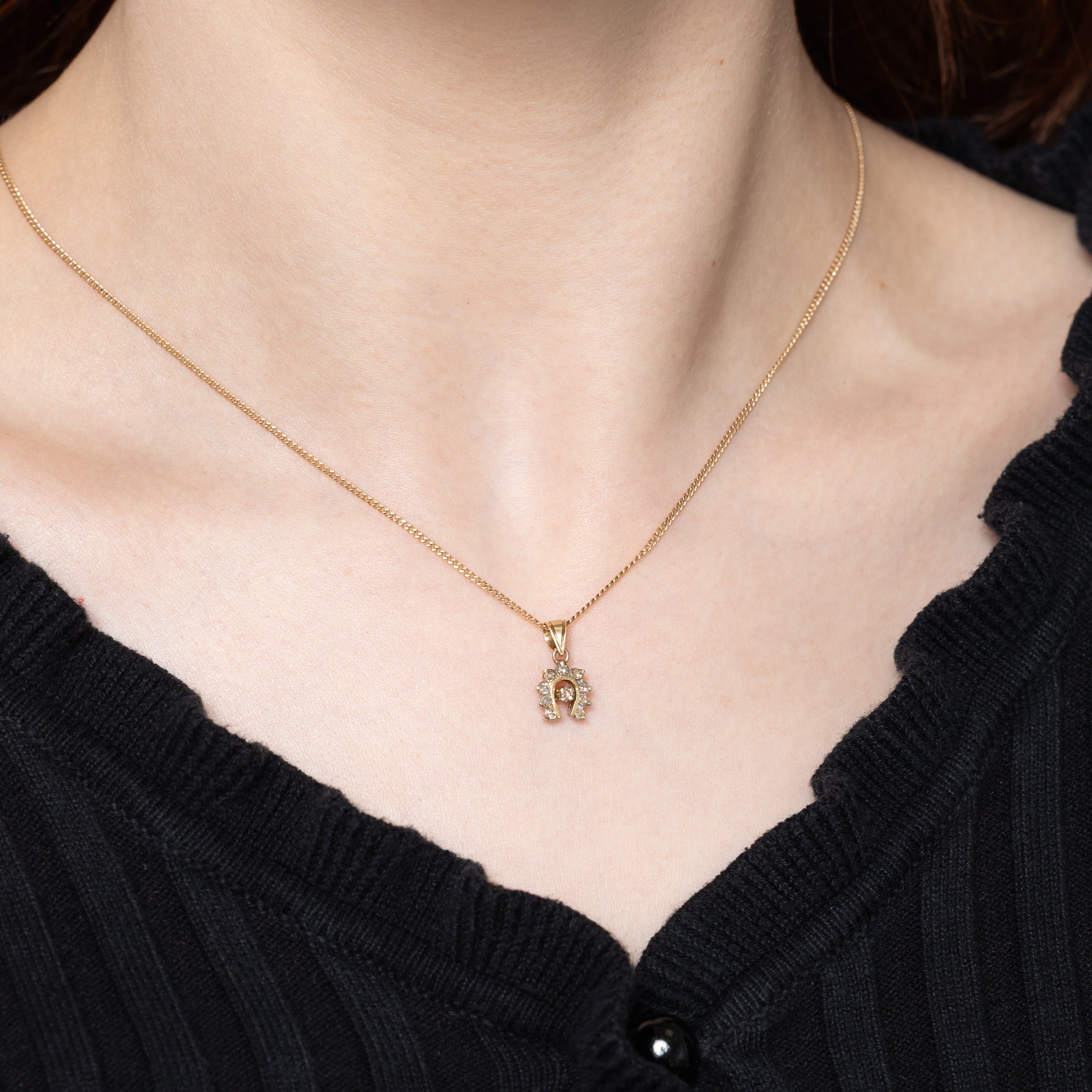 Pendentif fer à cheval en diamant | 0,20 ct