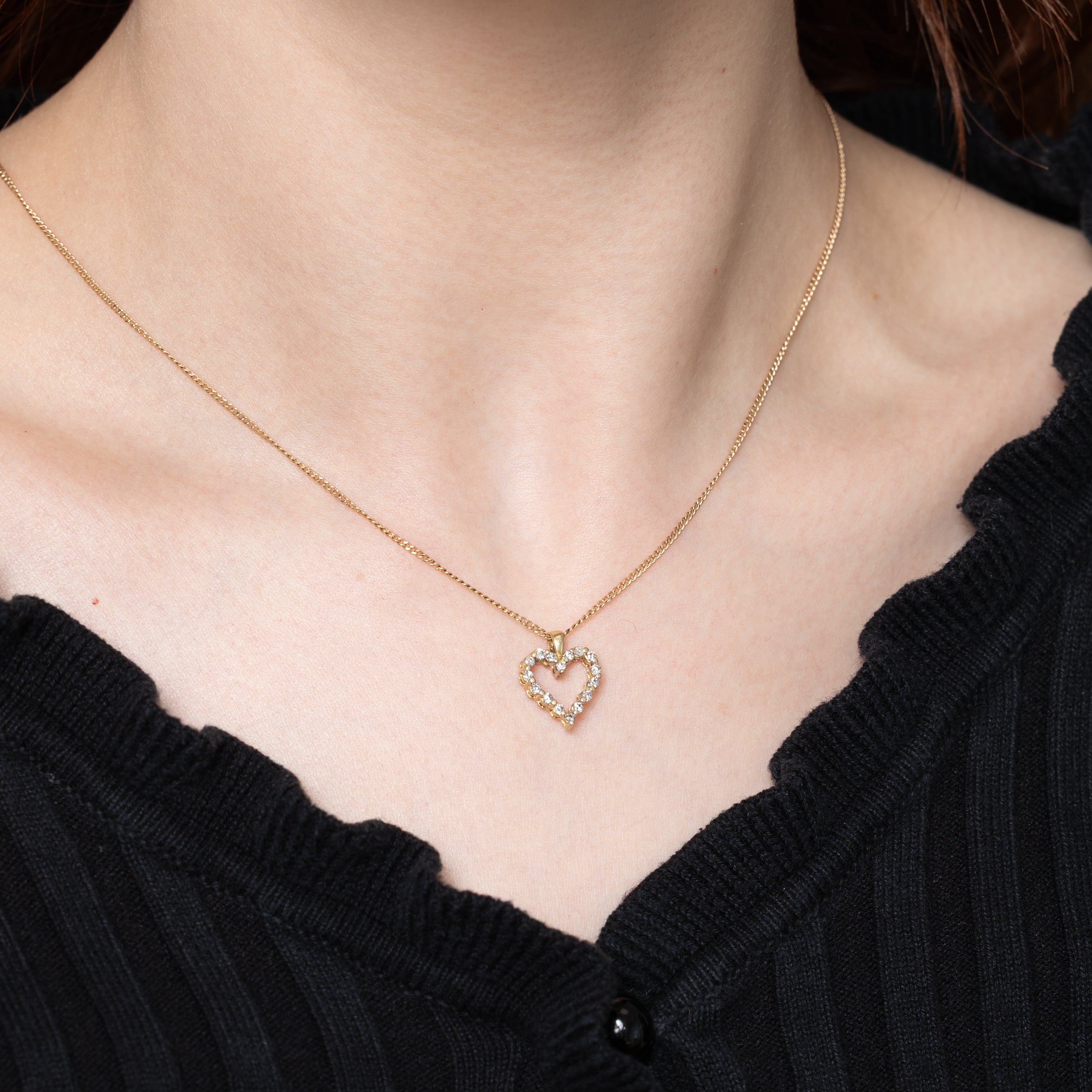 Eternity Diamond Open Heart Pendant | 0.25ctw