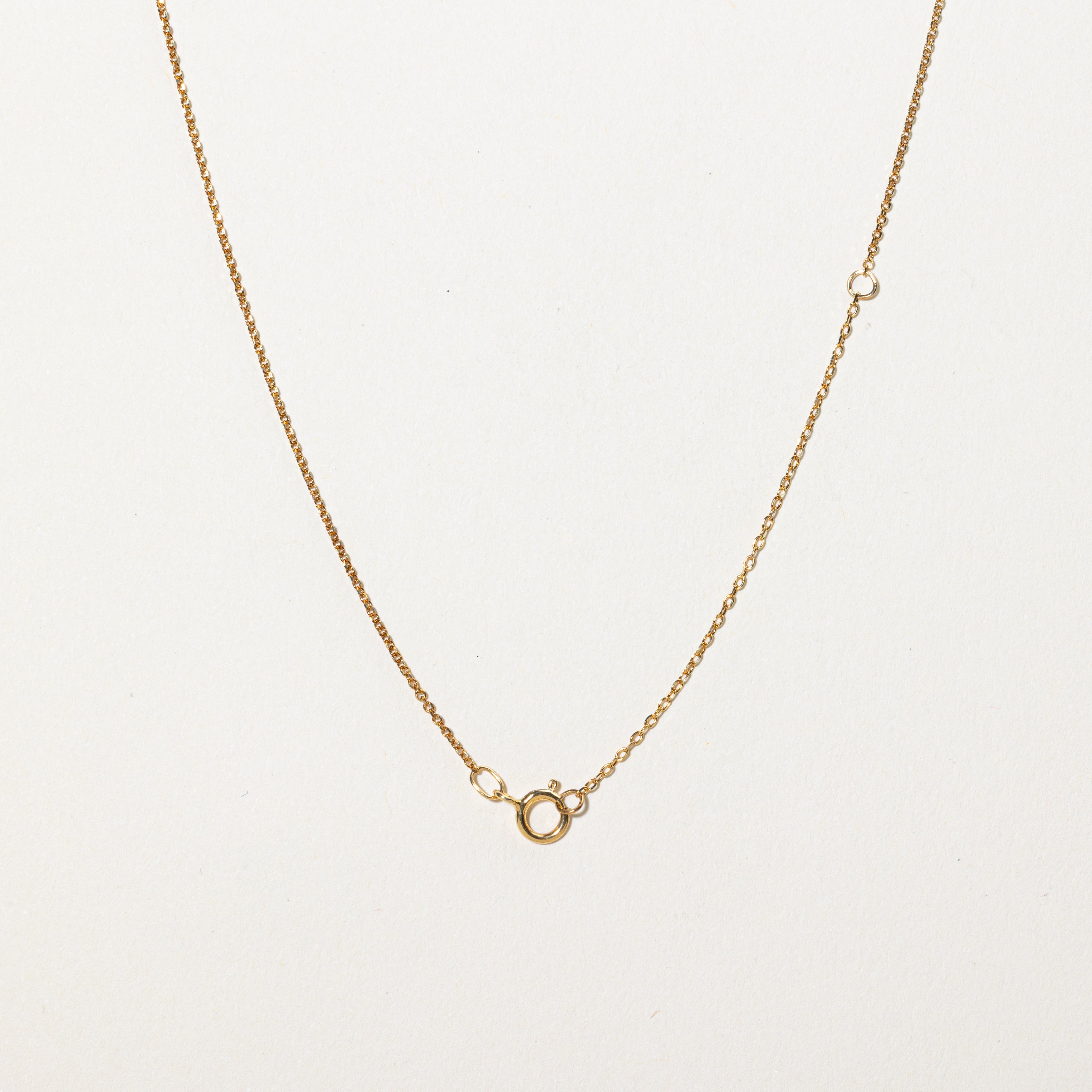 Diamond Bar Pendant Necklace | 0.06ct | 19"