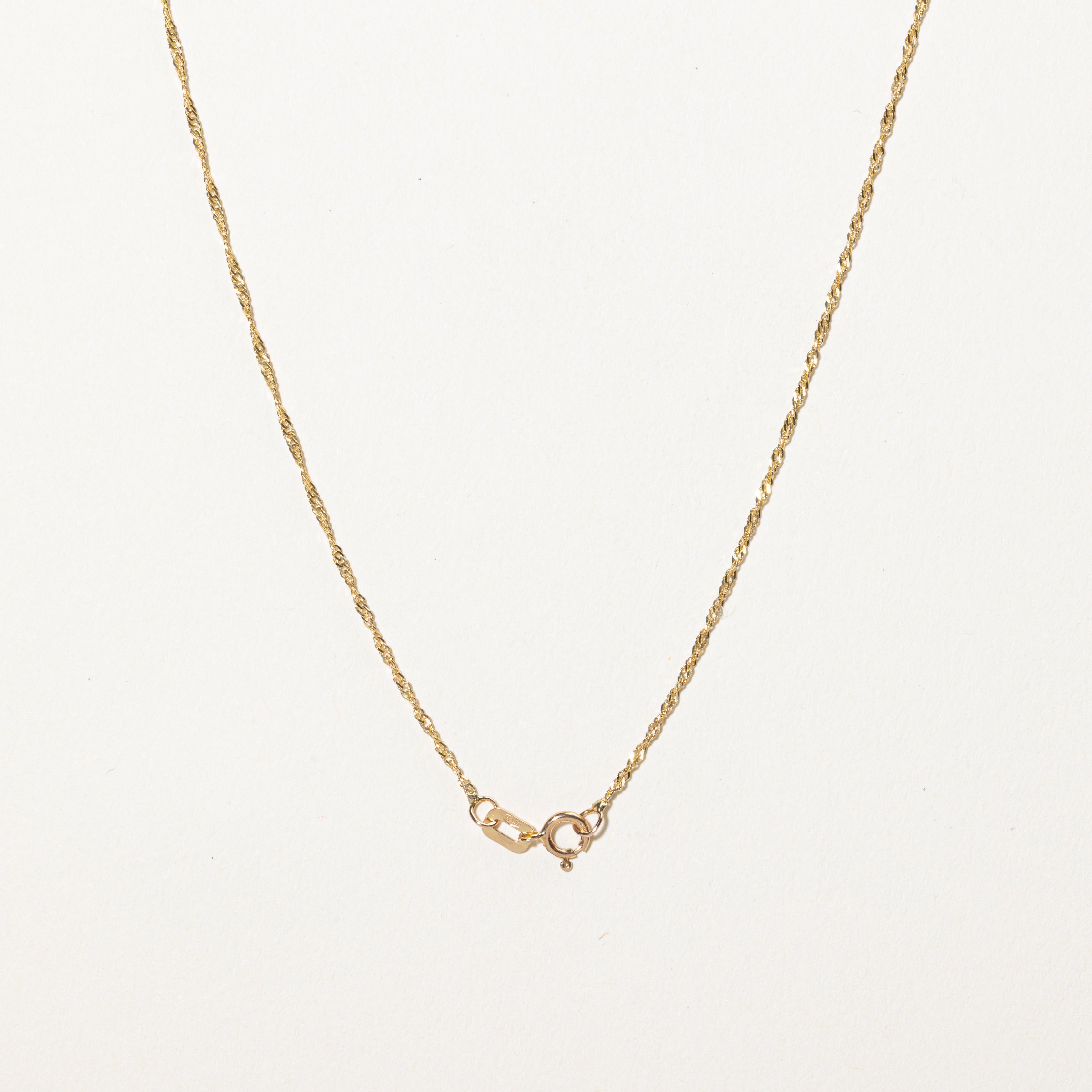 Diamond "G" Initial Pendant Necklace | 0.005ct | 15"