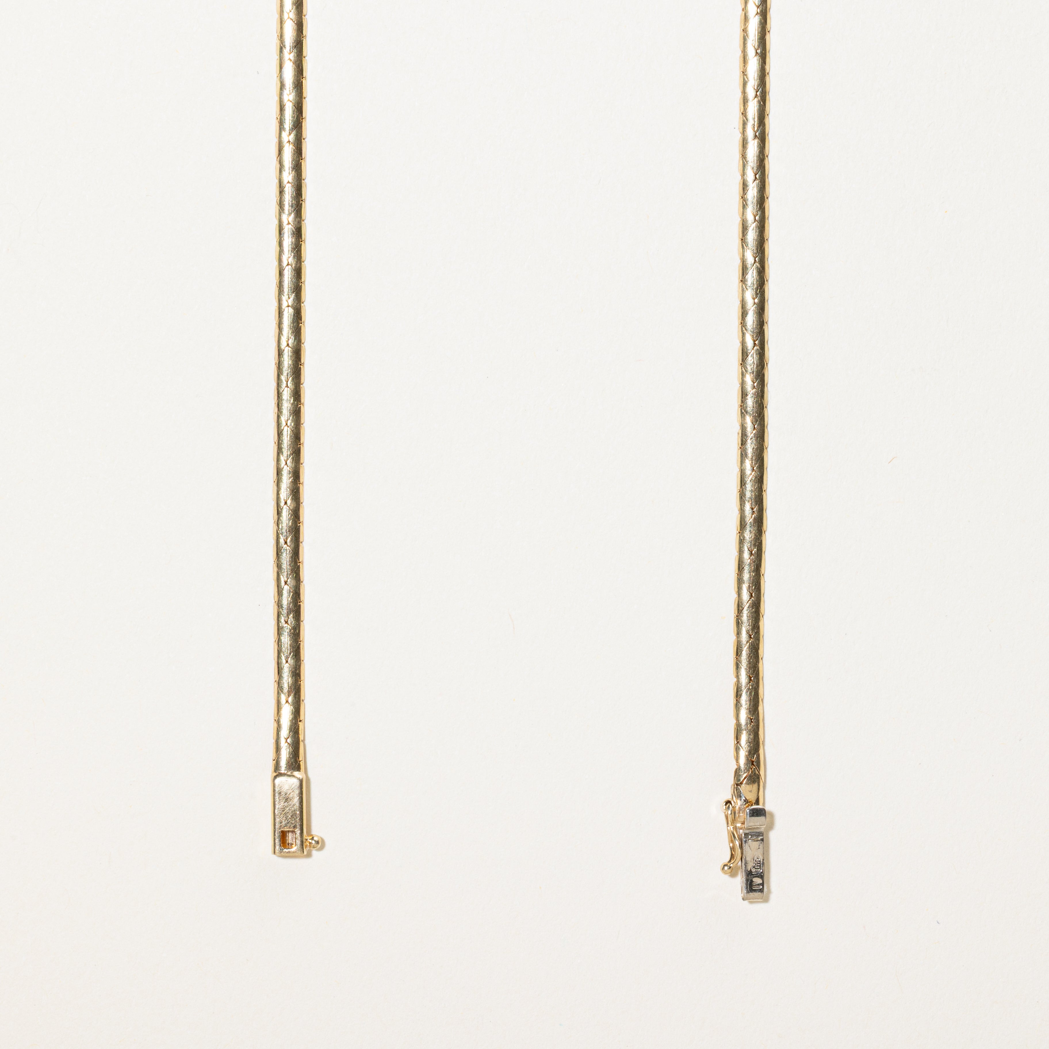 Five-Stone Diamond Split Cobra Chain Necklace | 0.13ctw | 16"