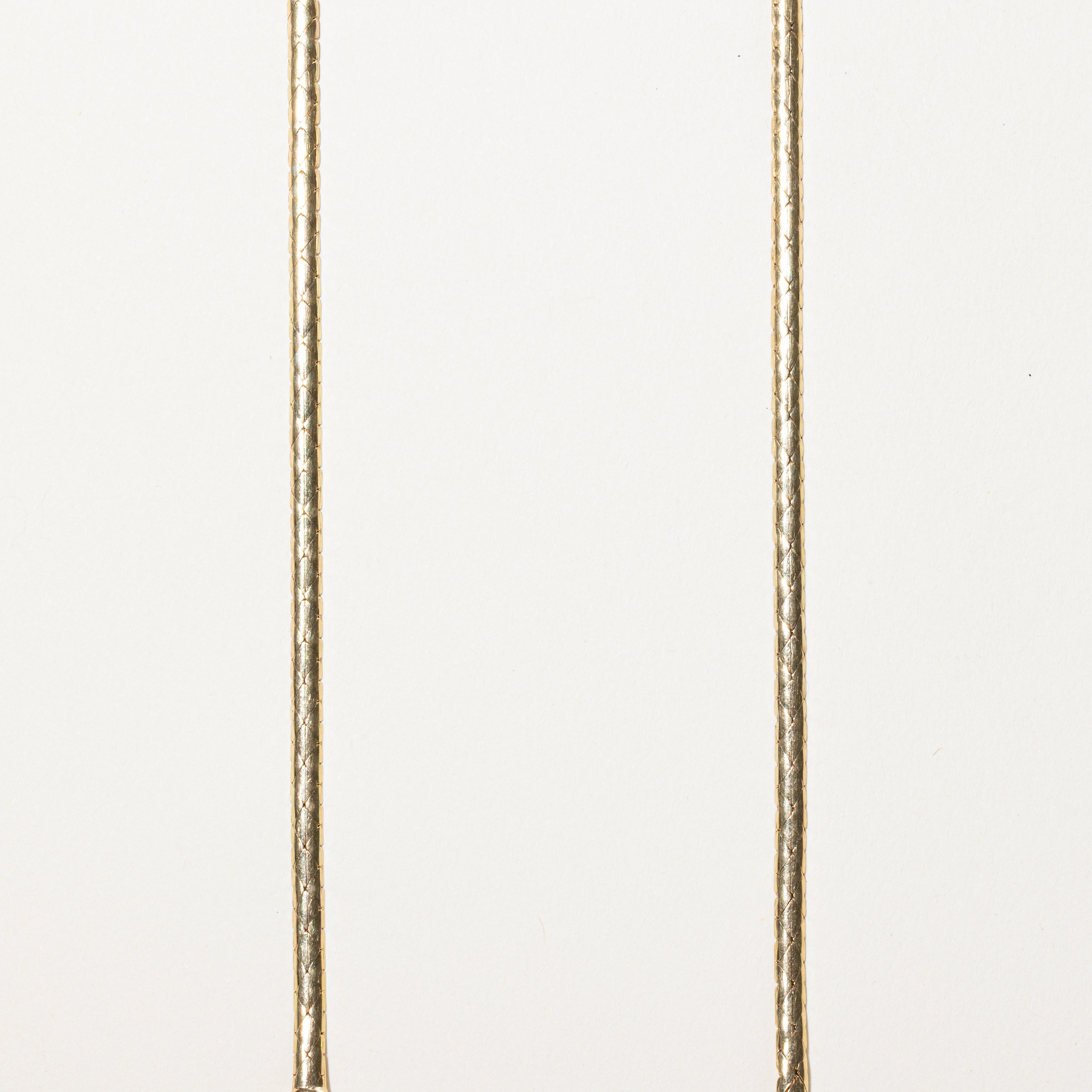 Five-Stone Diamond Split Cobra Chain Necklace | 0.13ctw | 16"