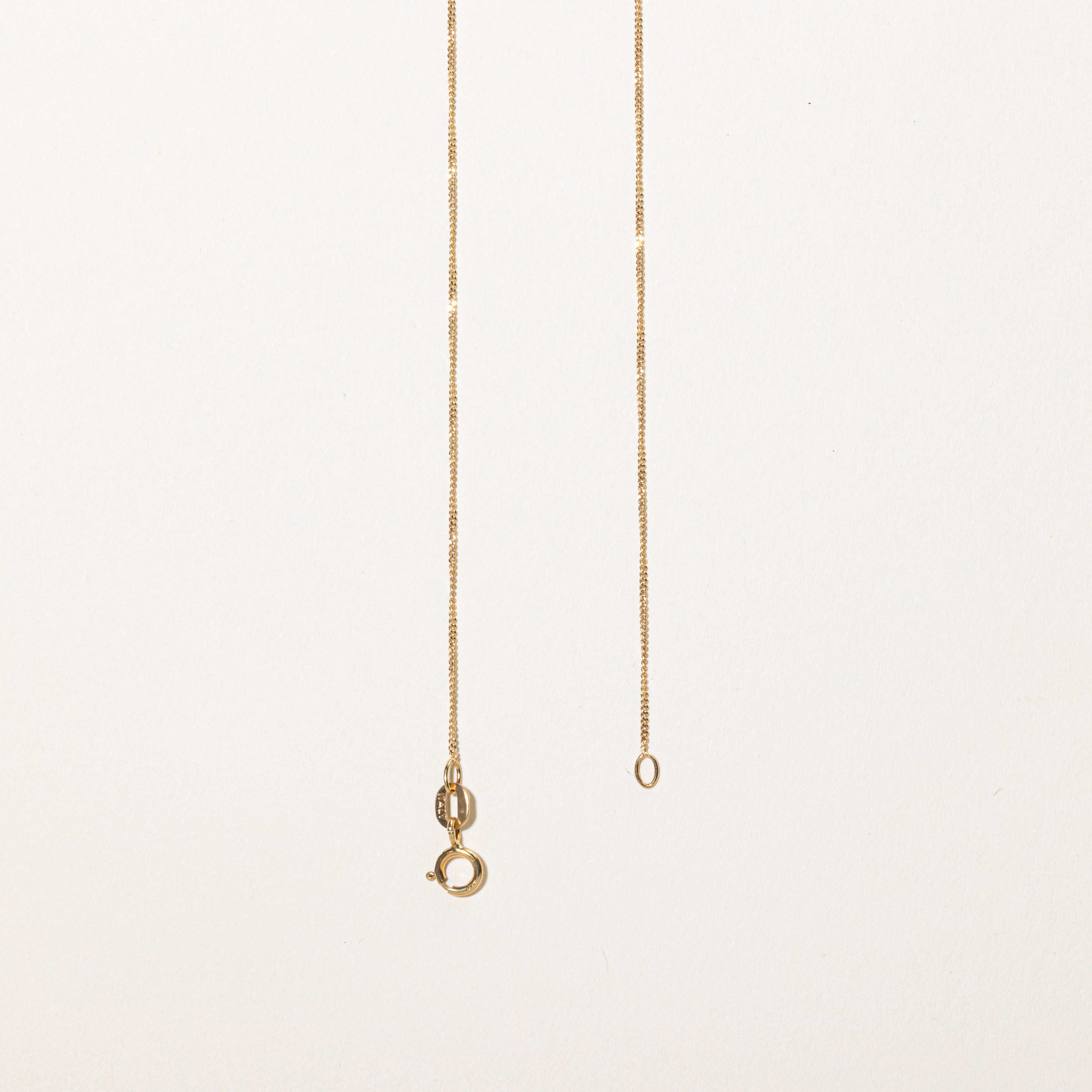 Collier pendentif croix serti de diamants en canal | 0,17 ct | 45,7 cm