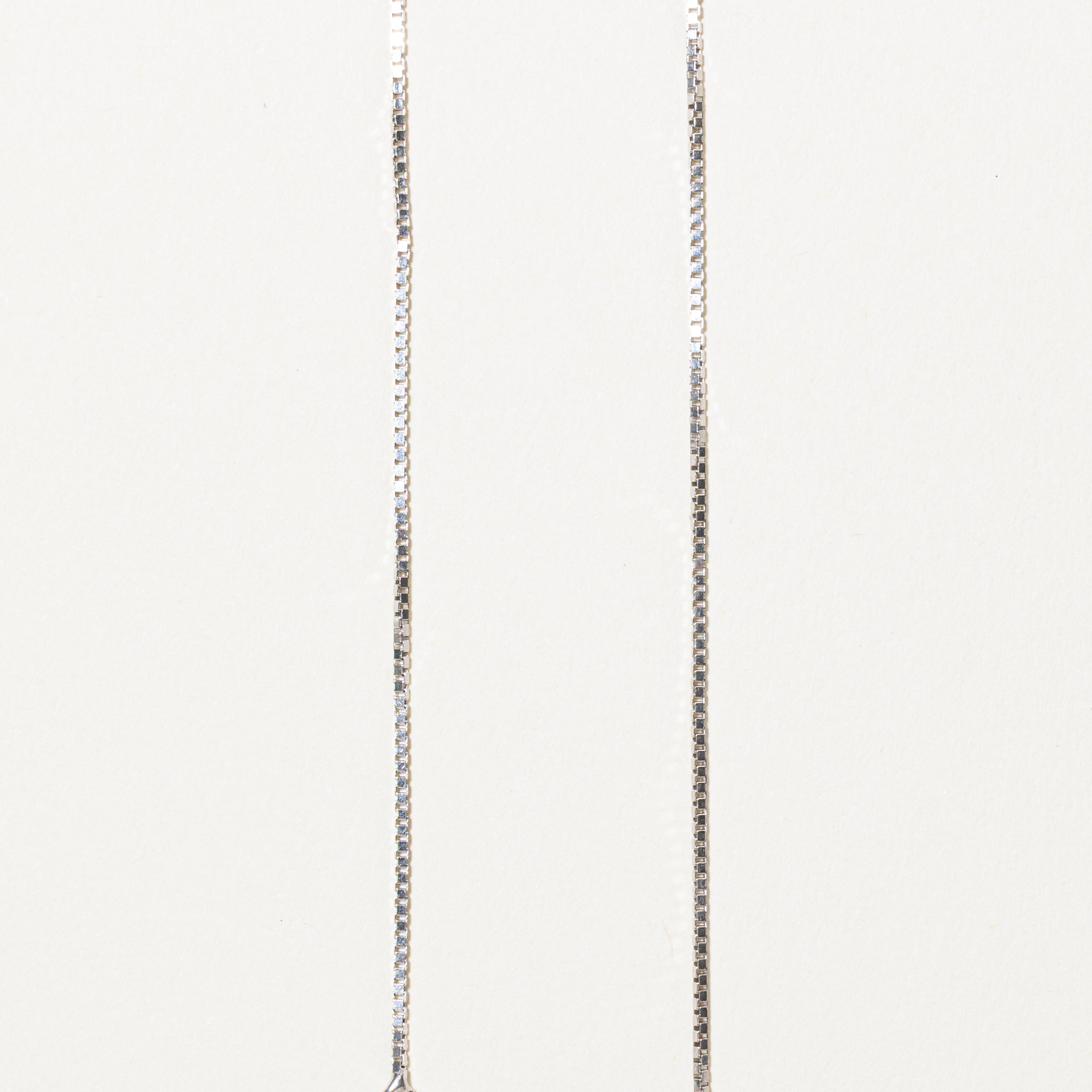 Channel Set Set Diamond Column Pendant Necklace | 0.33ctw | 18"