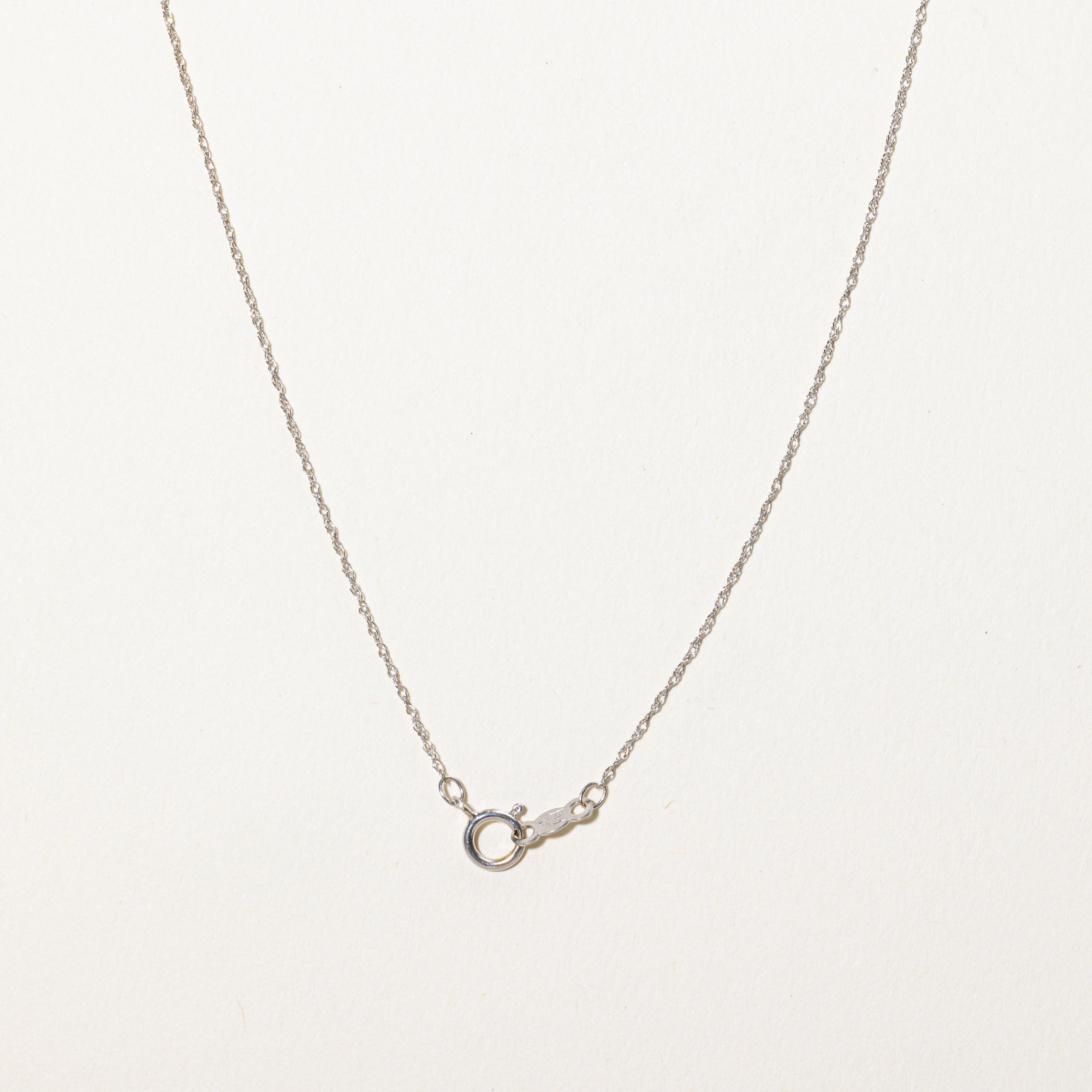 White Gold Diamond Dangling Pendant Necklace | 0.52ctw | 18"