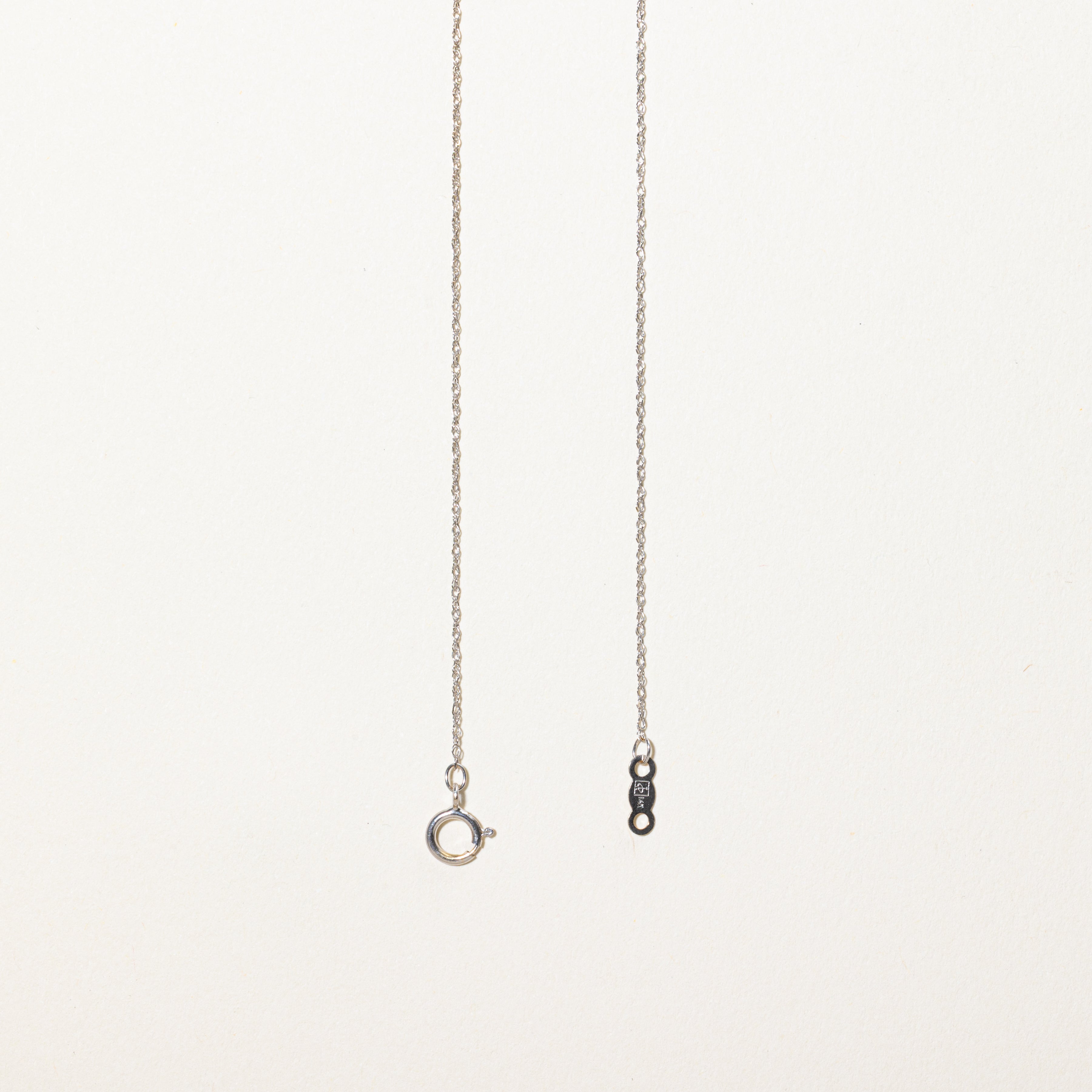 White Gold Diamond Dangling Pendant Necklace | 0.52ctw | 18"