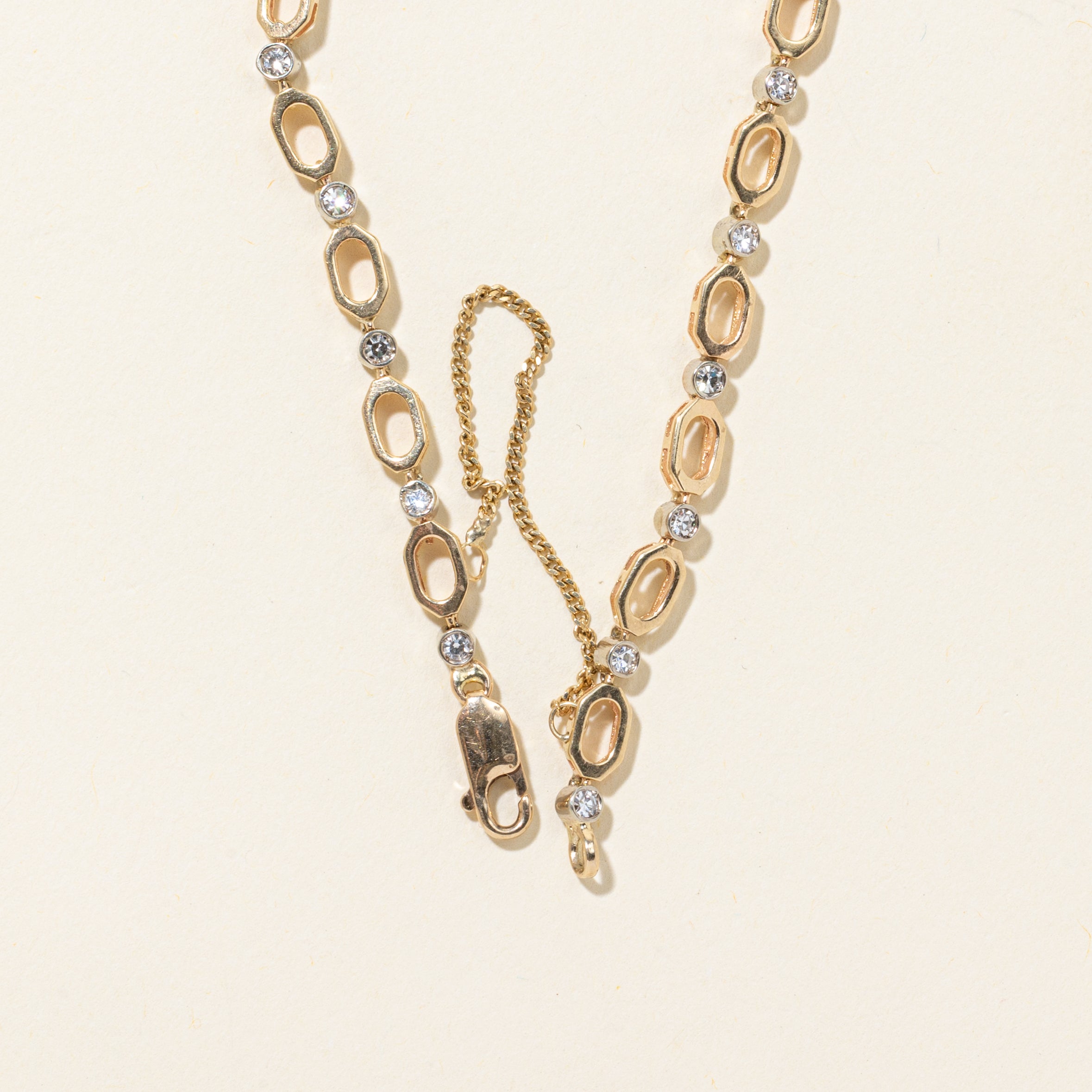 Bezel Set Diamond Satelite Bracelet | 0.60ctw | 7.5"