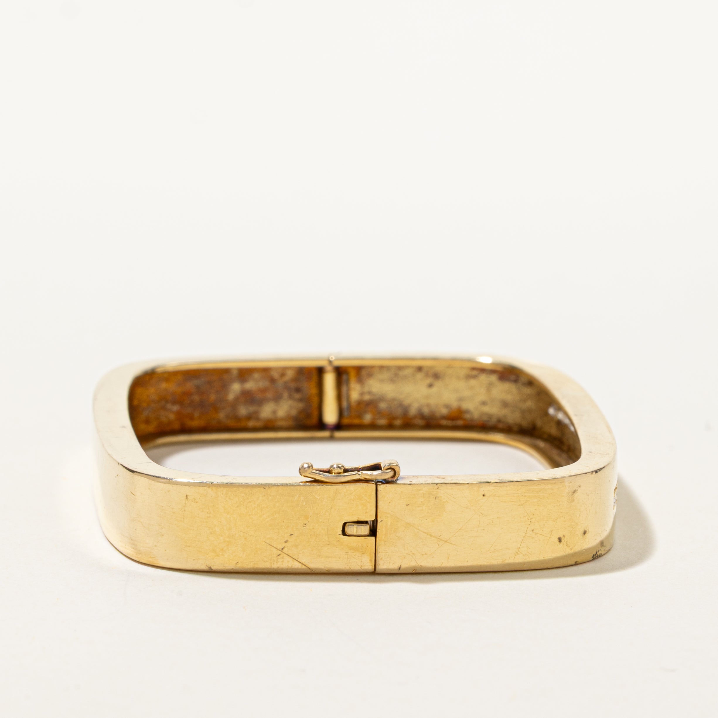 18k Channel Set Diamond Soft-Square Cuff | 0.48ctw | 7"