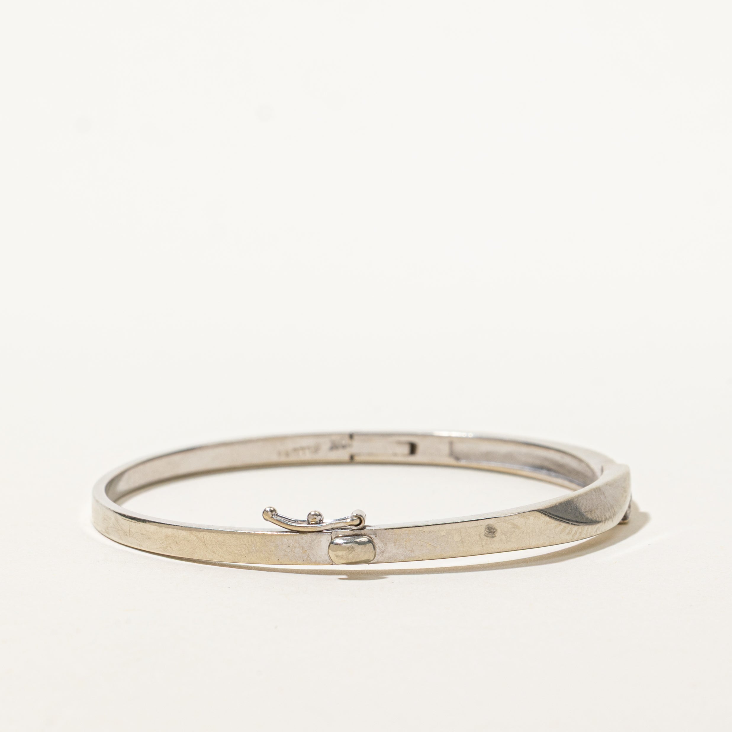 White Gold Channel Set Diamond Bypass Cuff | 0.24ctw | 6"