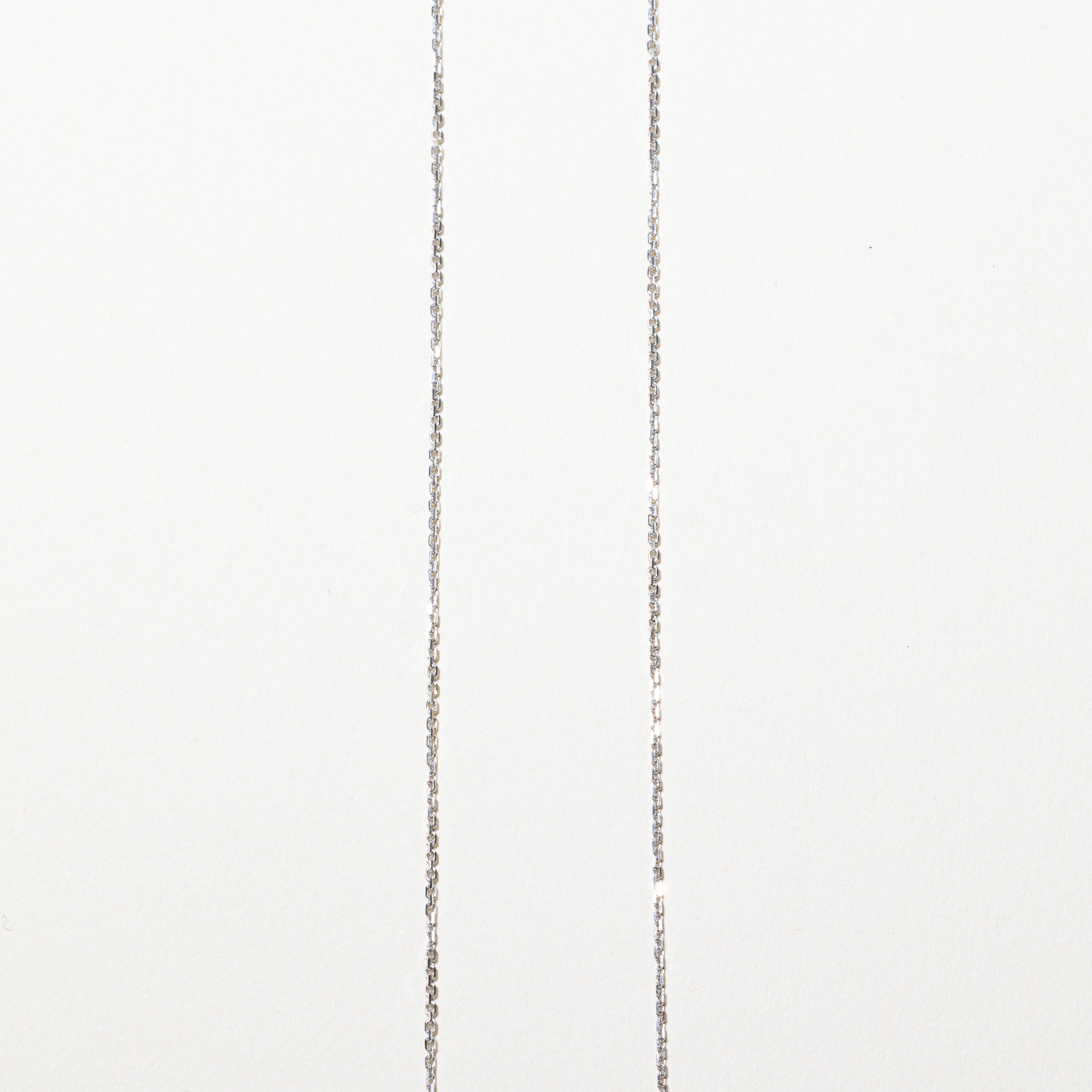 18k Bezel Set Diamond Swirl Pendant Necklace | 0.14ct | 15"