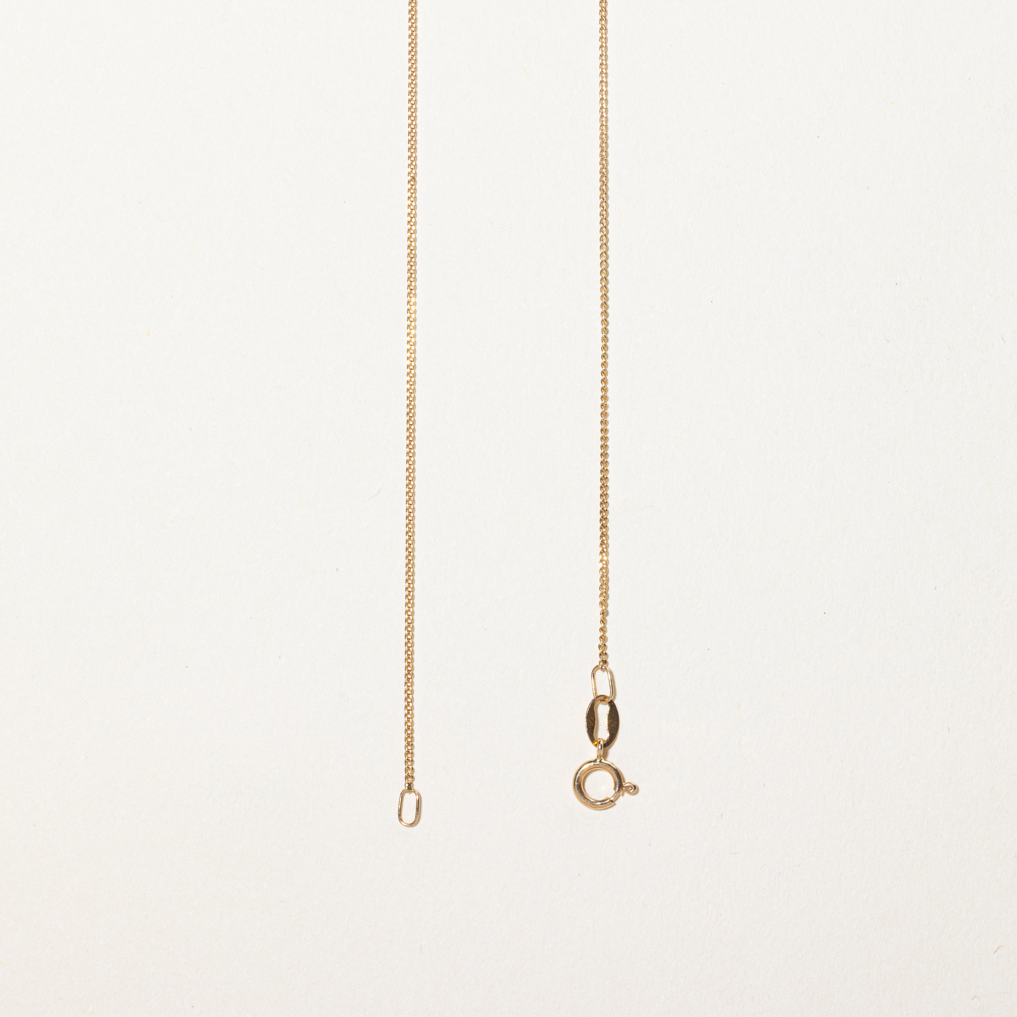 Yellow Gold Diamond Pendant Necklace | 0.03ct | 21"