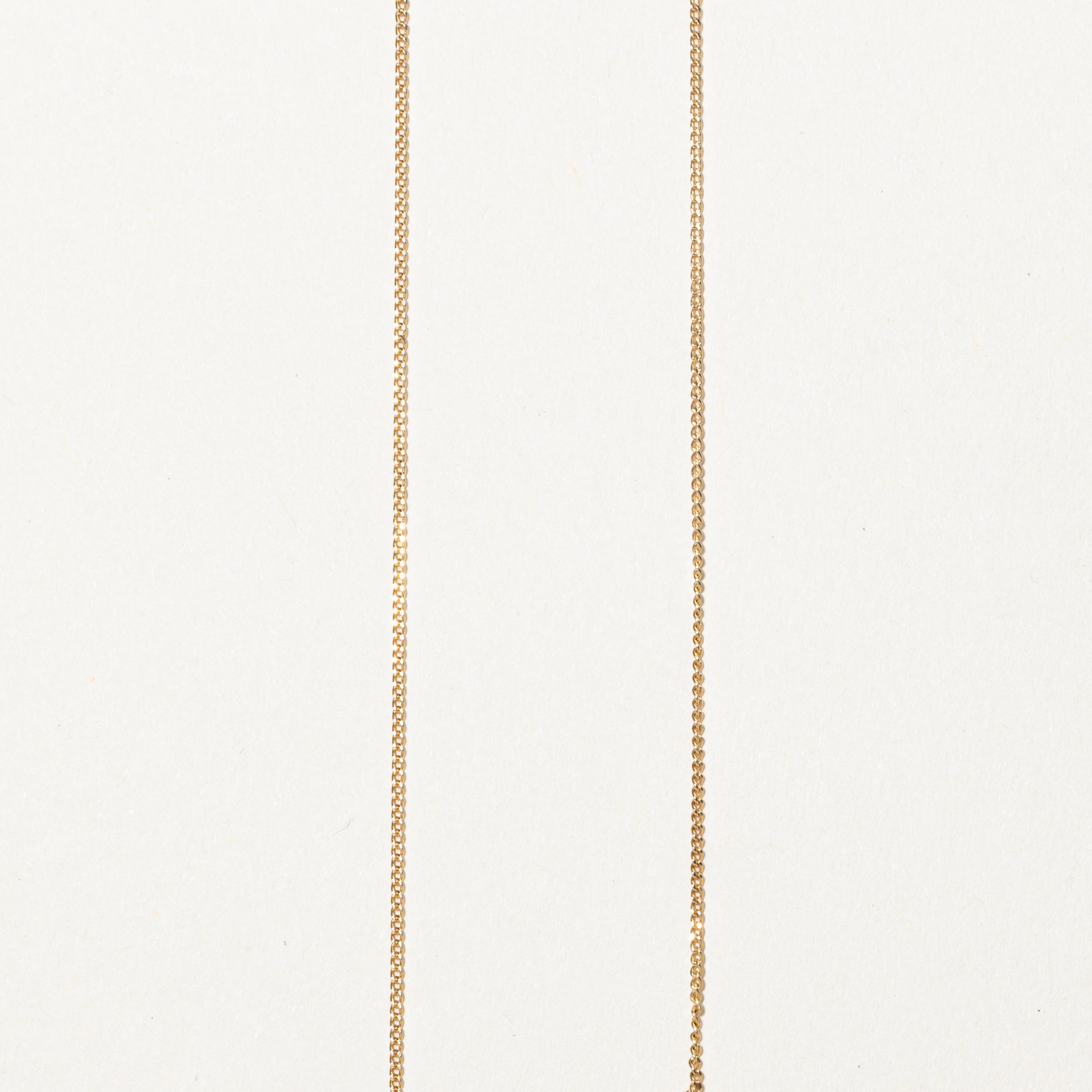 Yellow Gold Diamond Pendant Necklace | 0.03ct | 21"