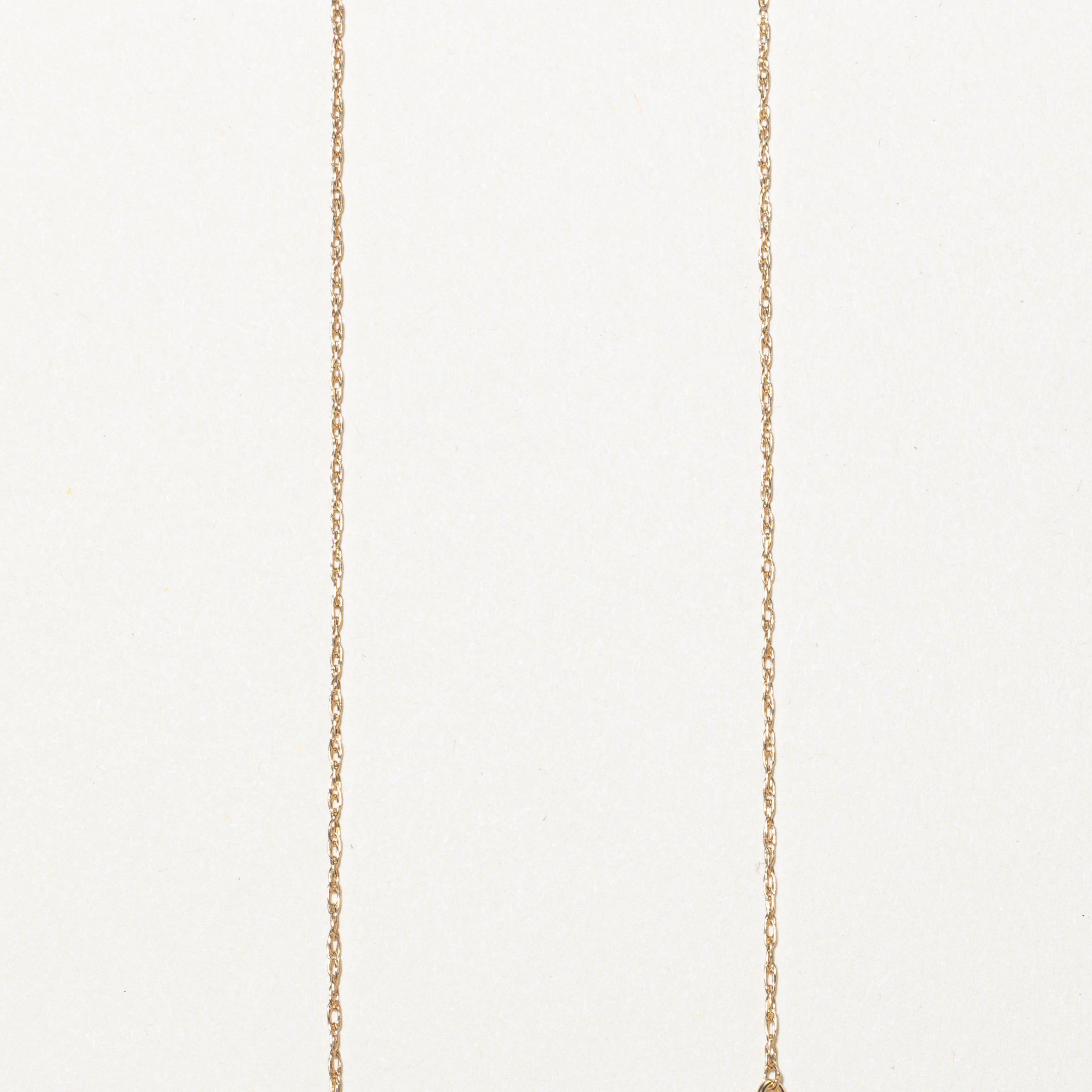 Rose Gold Diamond Square Pendant Necklace | 0.02ct | 8"