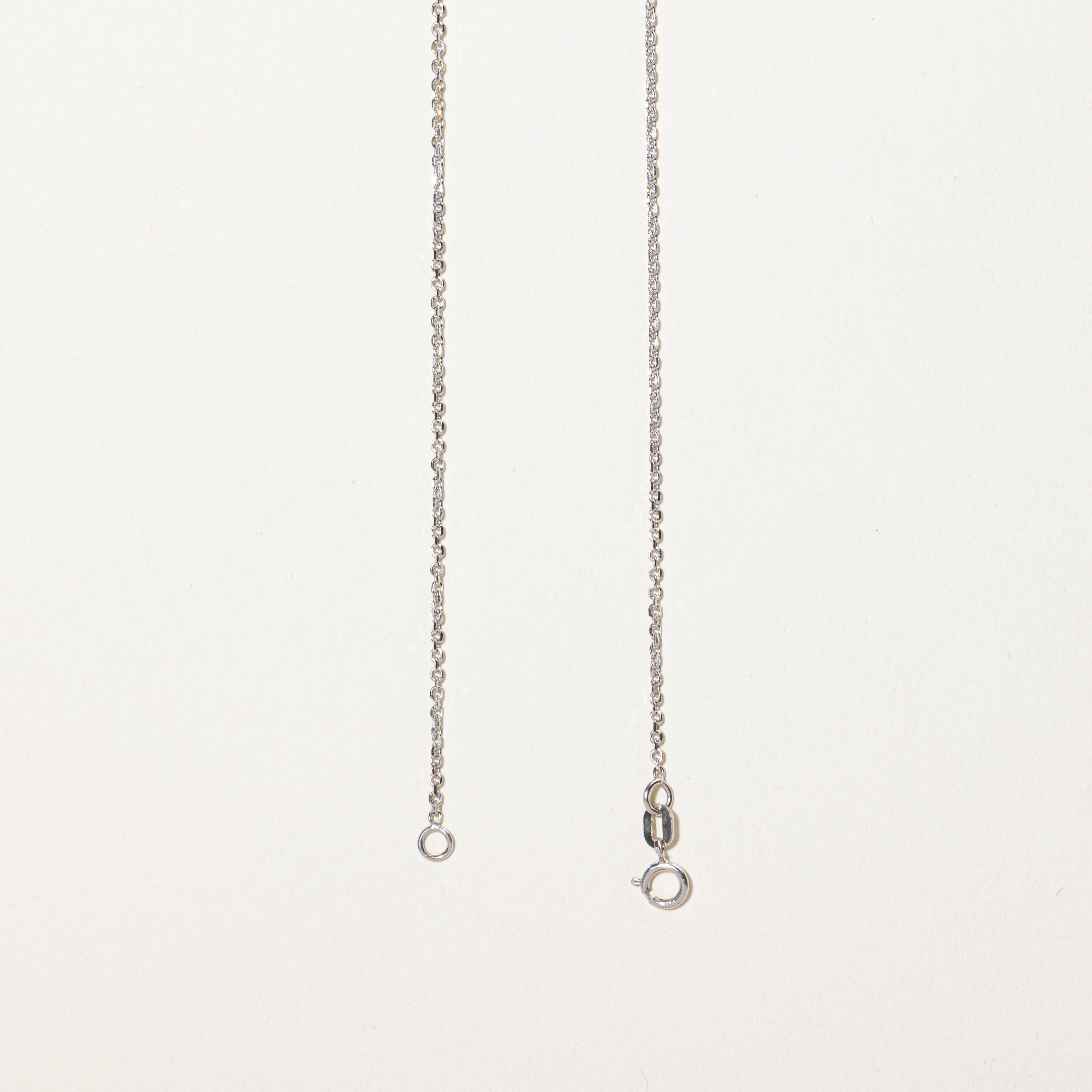 White Gold Diamond Infinity Pendant Necklace | 0.10ctw